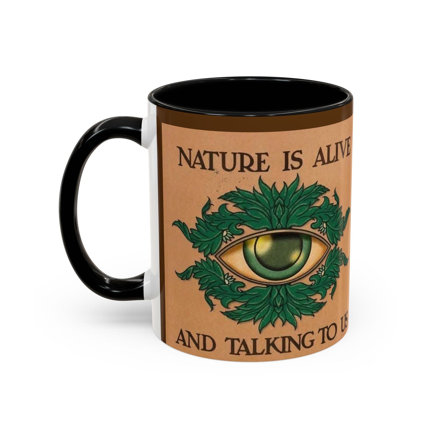 Nature-Inspired Accent Coffee Mug, Eco-Friendly Gift, Eye-Catching Design, Perfect for Nature Lovers, Meditation, Self-Care