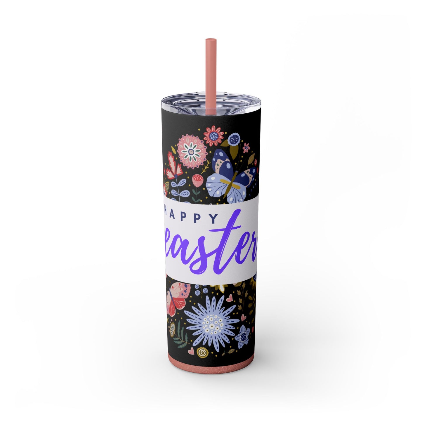 Skinny Tumbler with Straw, 20oz easter