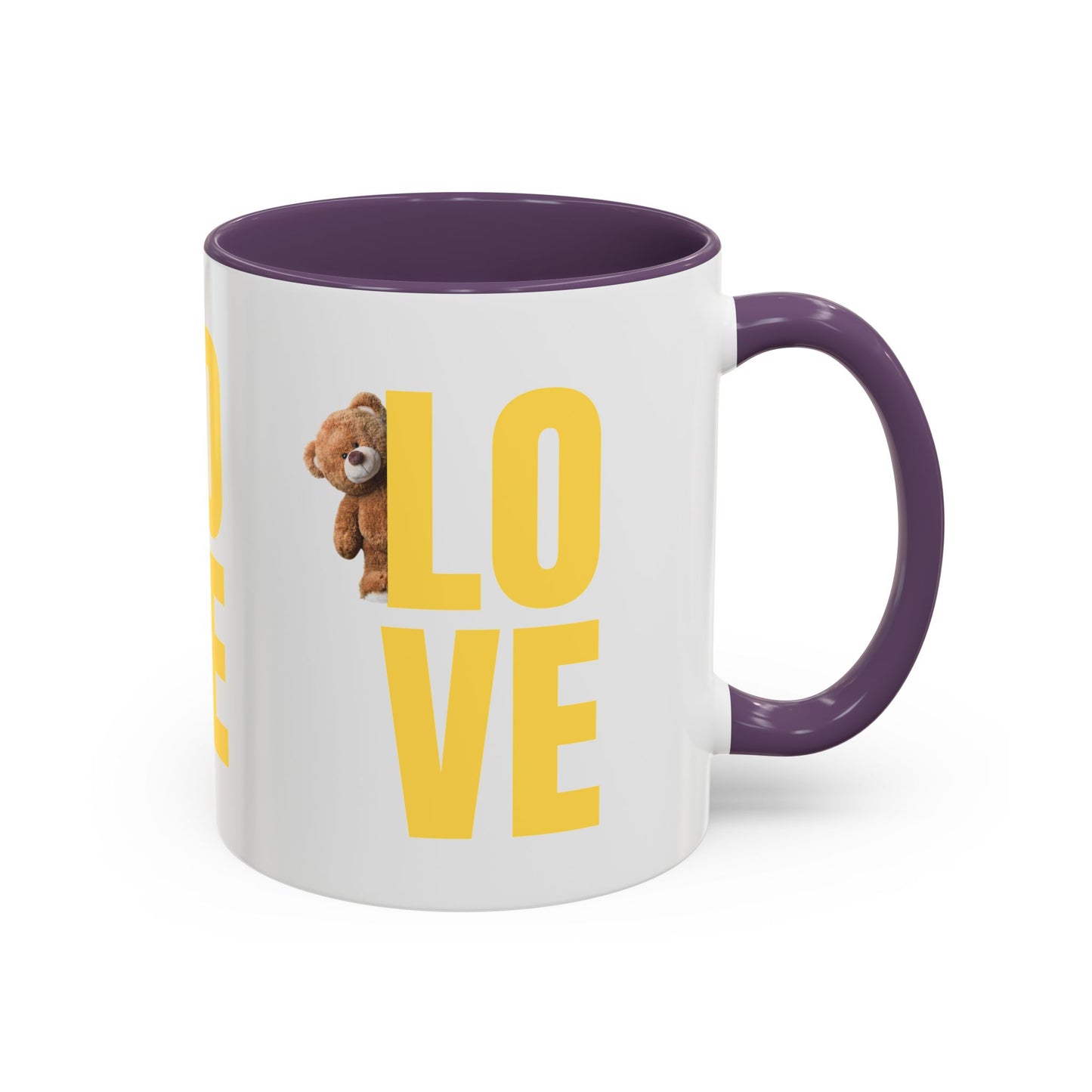 Love Bear Accent Coffee Mug - Perfect for Gifting on Holidays and Celebrations