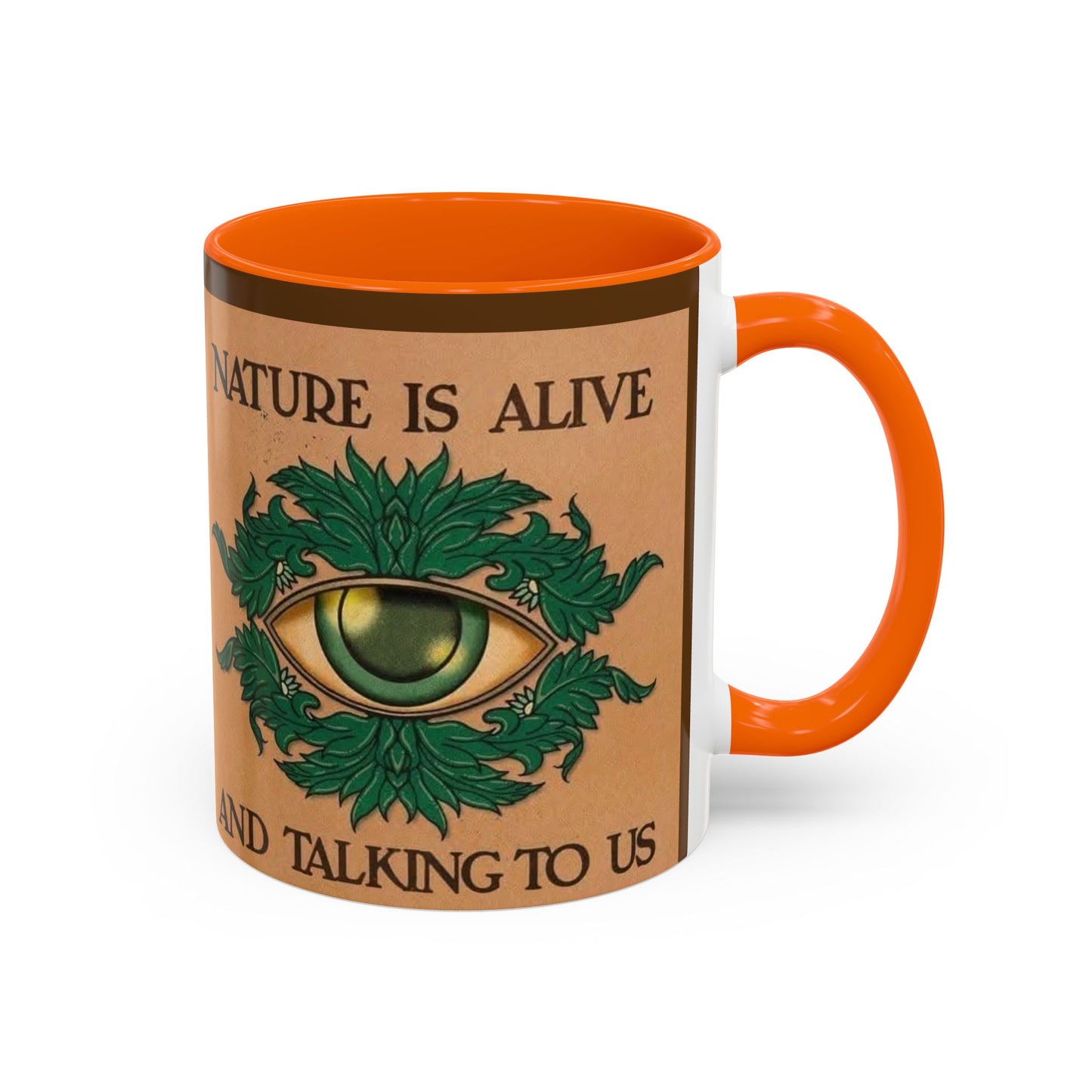 Nature-Inspired Accent Coffee Mug, Eco-Friendly Gift, Eye-Catching Design, Perfect for Nature Lovers, Meditation, Self-Care