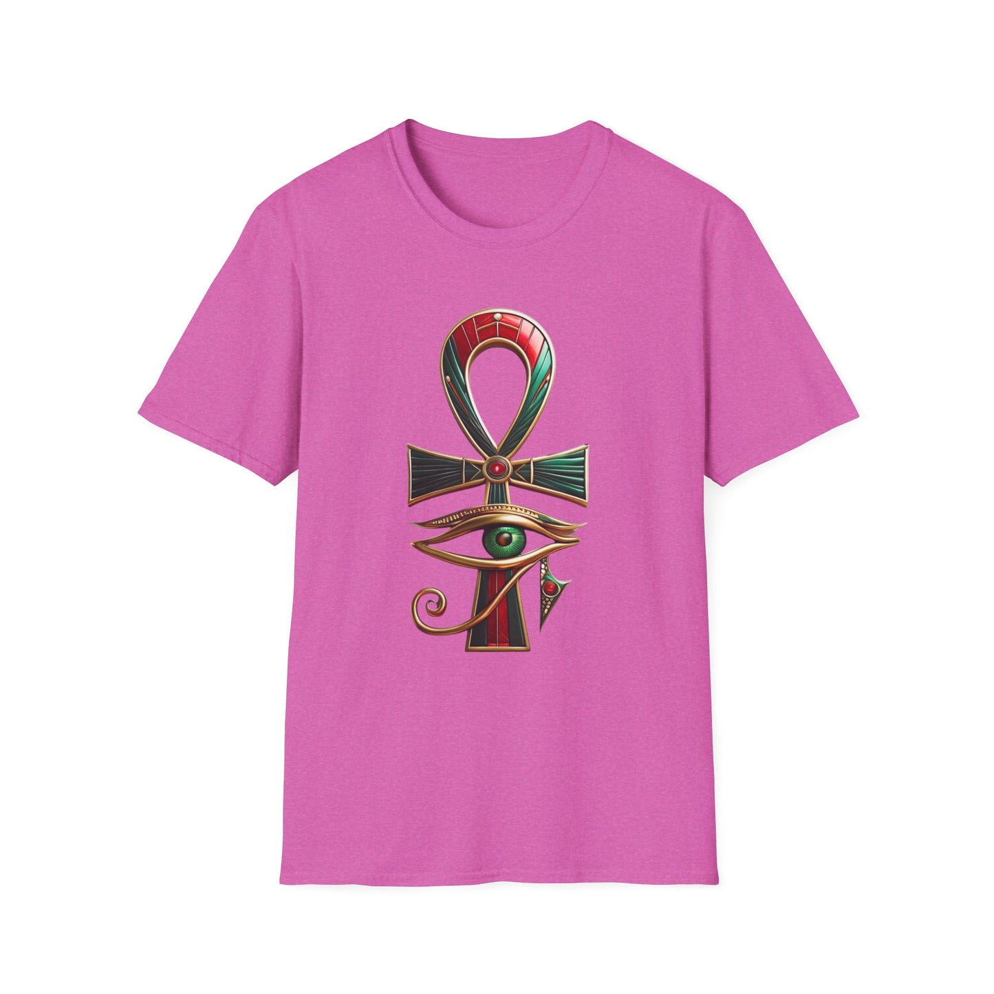 Egyptian Ankh Graphic T-Shirt, Unisex Tee, Bohemian Style Shirt, Gift for Him, Her, Spiritual Fashion, Festival Wear