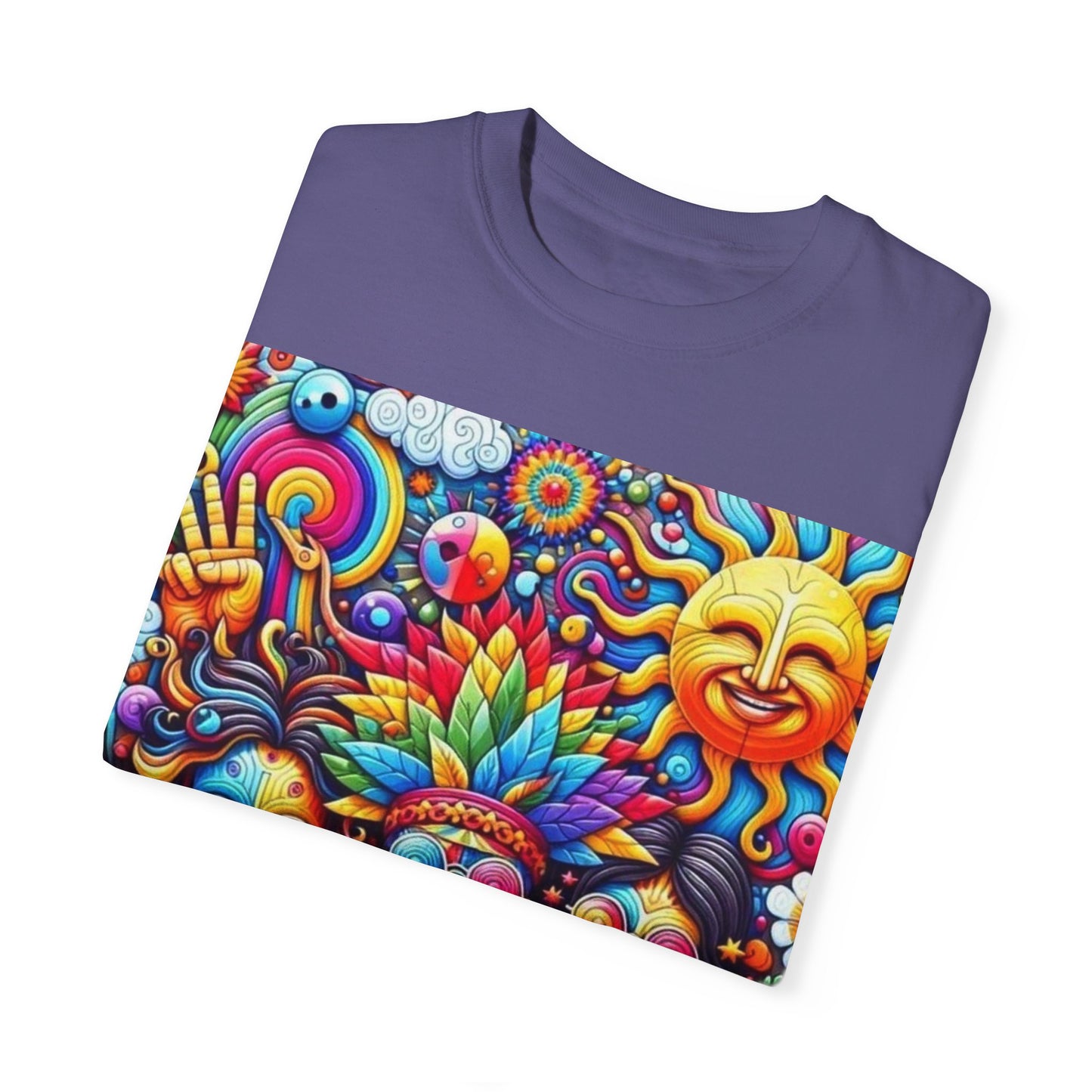 Vibrant Psychedelic Peace T-Shirt - Groovy Unisex Graphic Tee