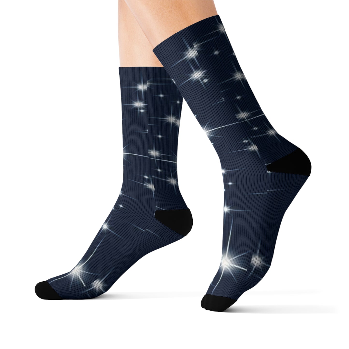 Sparkling Night Sky Socks - Cozy Sublimation Socks for Star Lovers, Fun Gifts for All Occasions, Festival Wear, Unisex Apparel, Unique