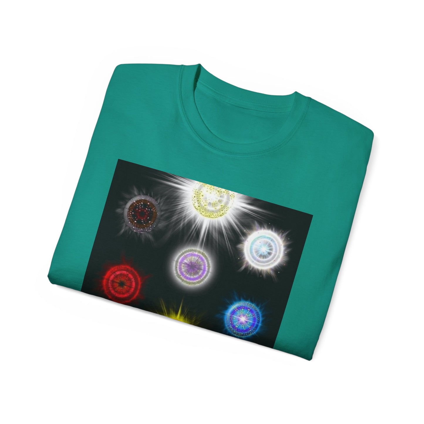 Chakra Energy Graphic Tee | Spiritual Apparel, Yoga Gift, Meditation Shirt, Colorful Unisex Wear, Gifts for Her & Him