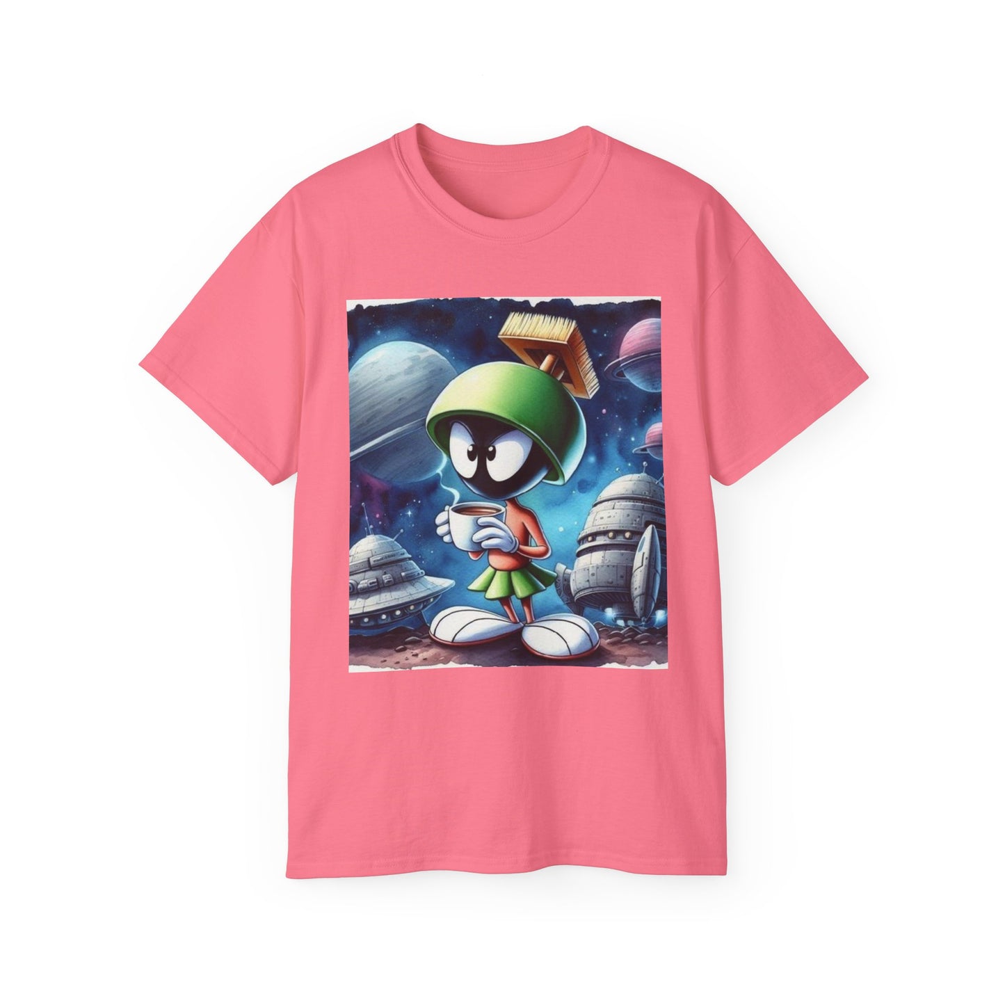 Retro Space Cat Tee - Unisex Ultra Cotton T-Shirt with Marvin the Martian Design