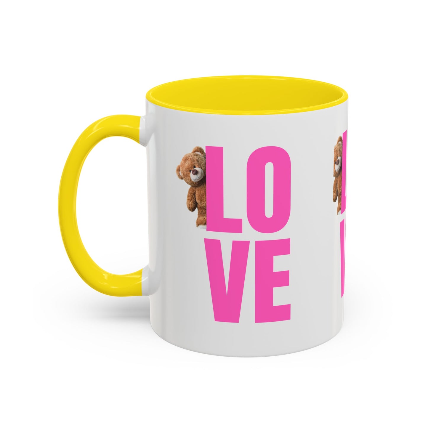 Cute Teddy Bear Love Mug - 11oz & 15oz Accent Coffee Cup