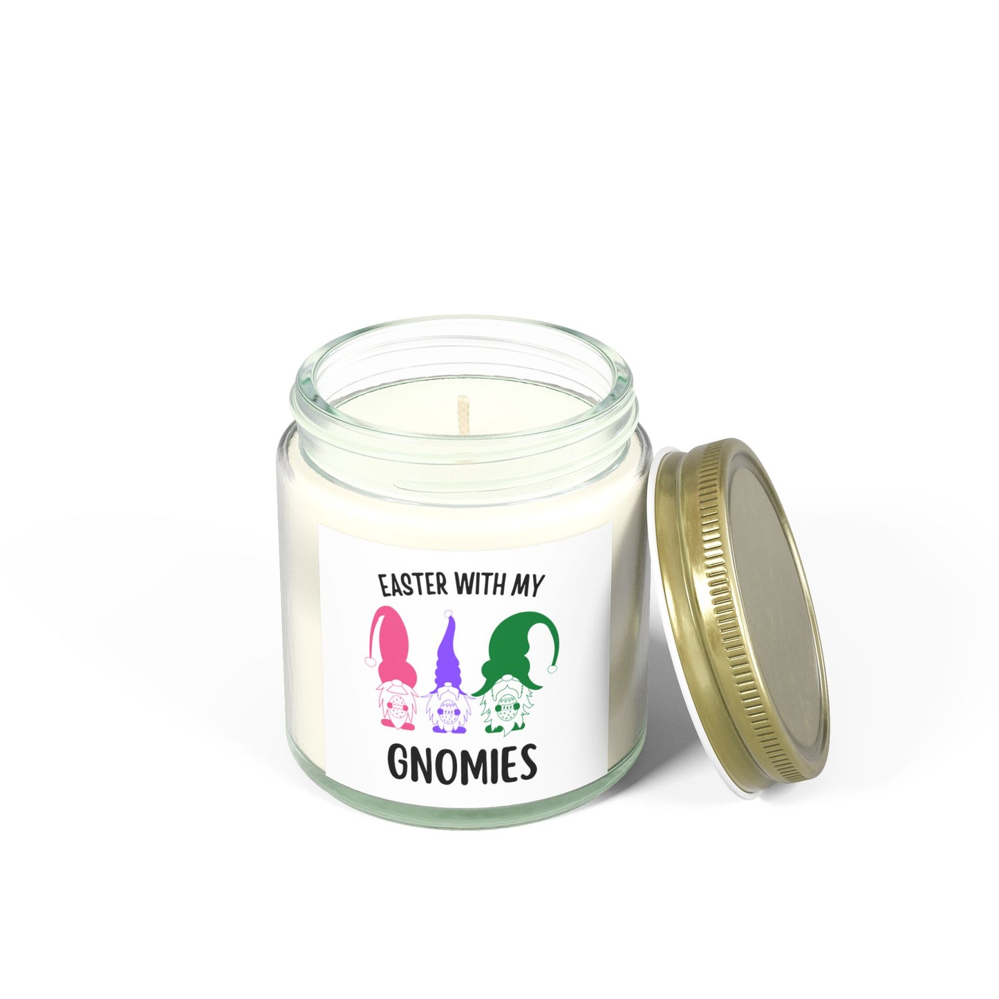 Easter Gnomies Scented Candles - Coconut Apricot Wax (4oz, 9oz)