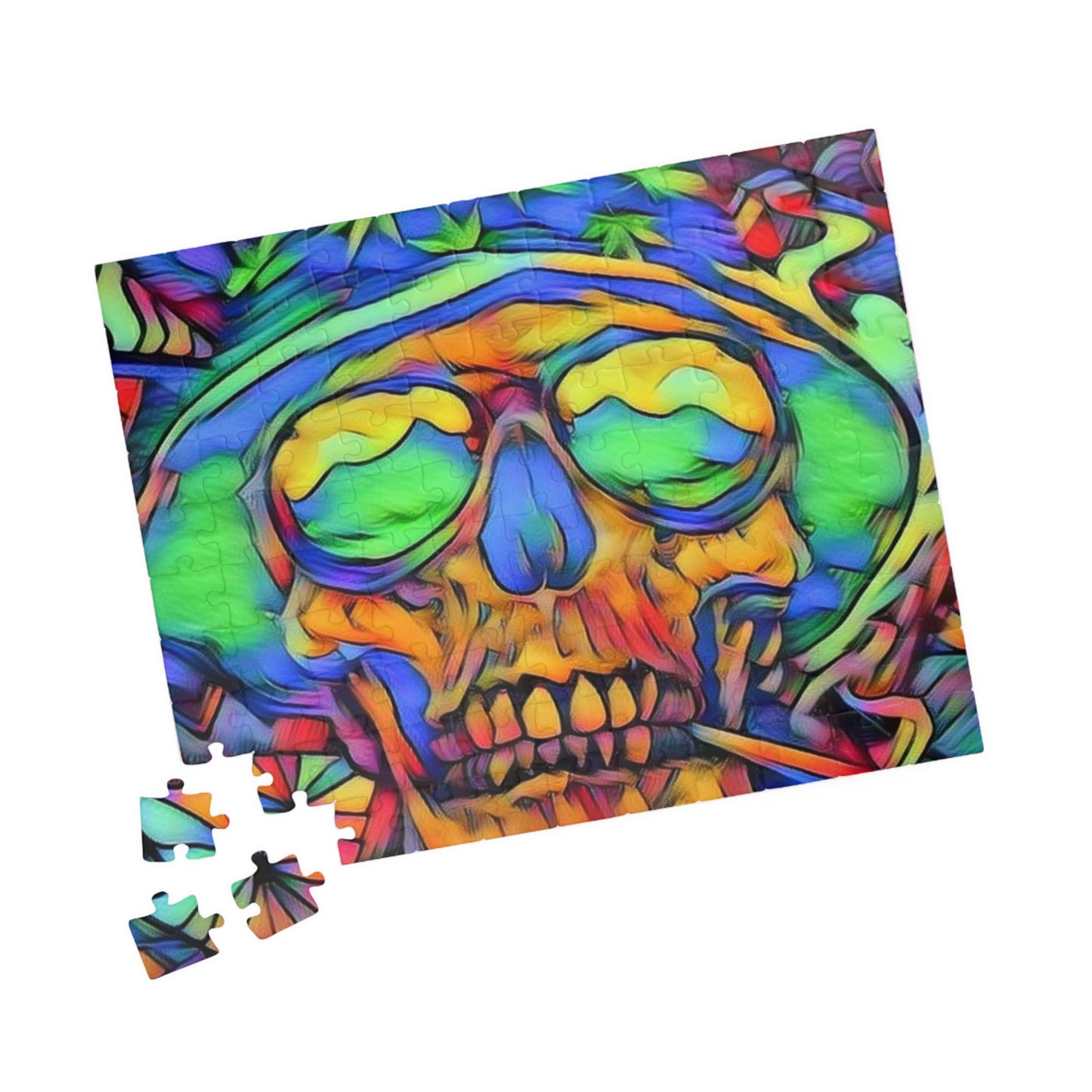 Vibrant Skull Art Puzzle - 110 to 1014 Pieces | Fun for Adults & Teens