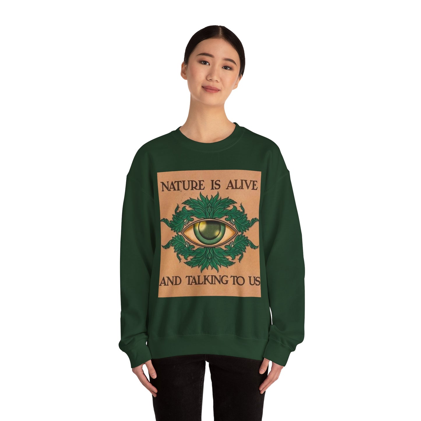 Nature Talk Crewneck Sweatshirt - Outdoor Lover, Earth Day Gift, Wilderness Apparel, Hiking Top, Eco-Friendly Jumper