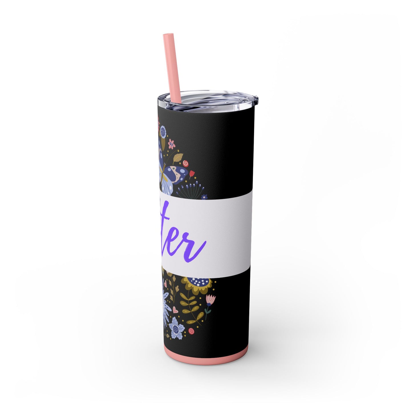 Skinny Tumbler with Straw, 20oz easter