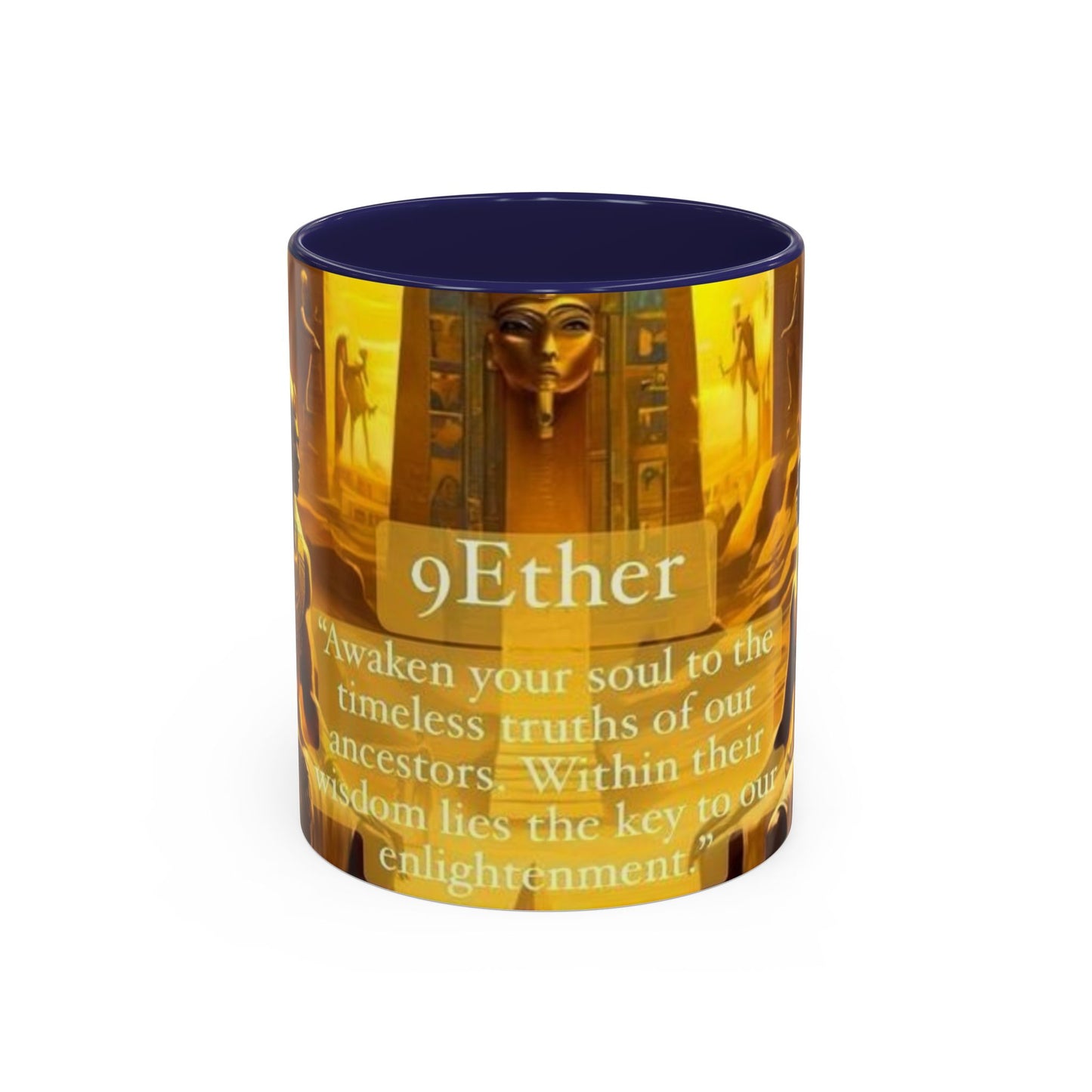 Mug 9 Ether Design, Ceramic Tea Cup, Afrocentric Drinkware, Meditation Coffee Mug, Melanin Magic Gift, Ethnic Kitchen Decor