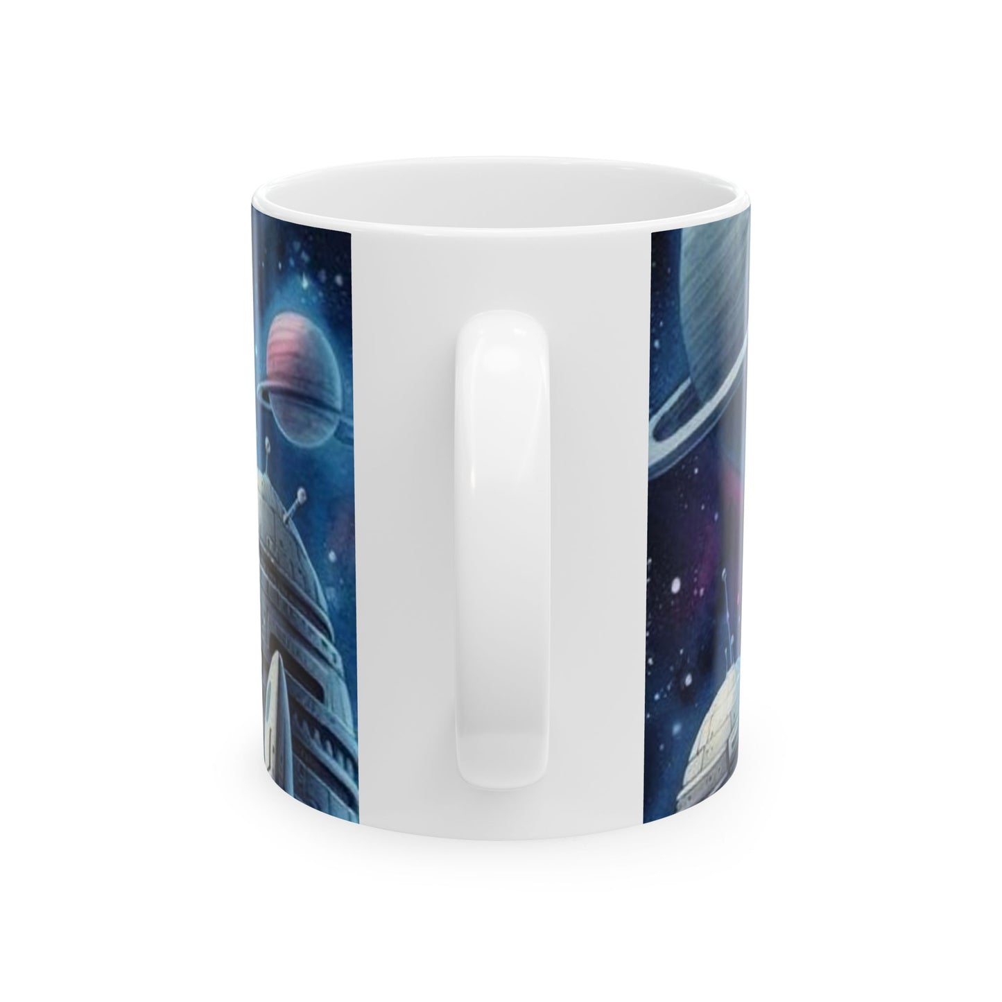 Martian Space Adventure Ceramic Mug - Perfect for Sci-Fi Lovers