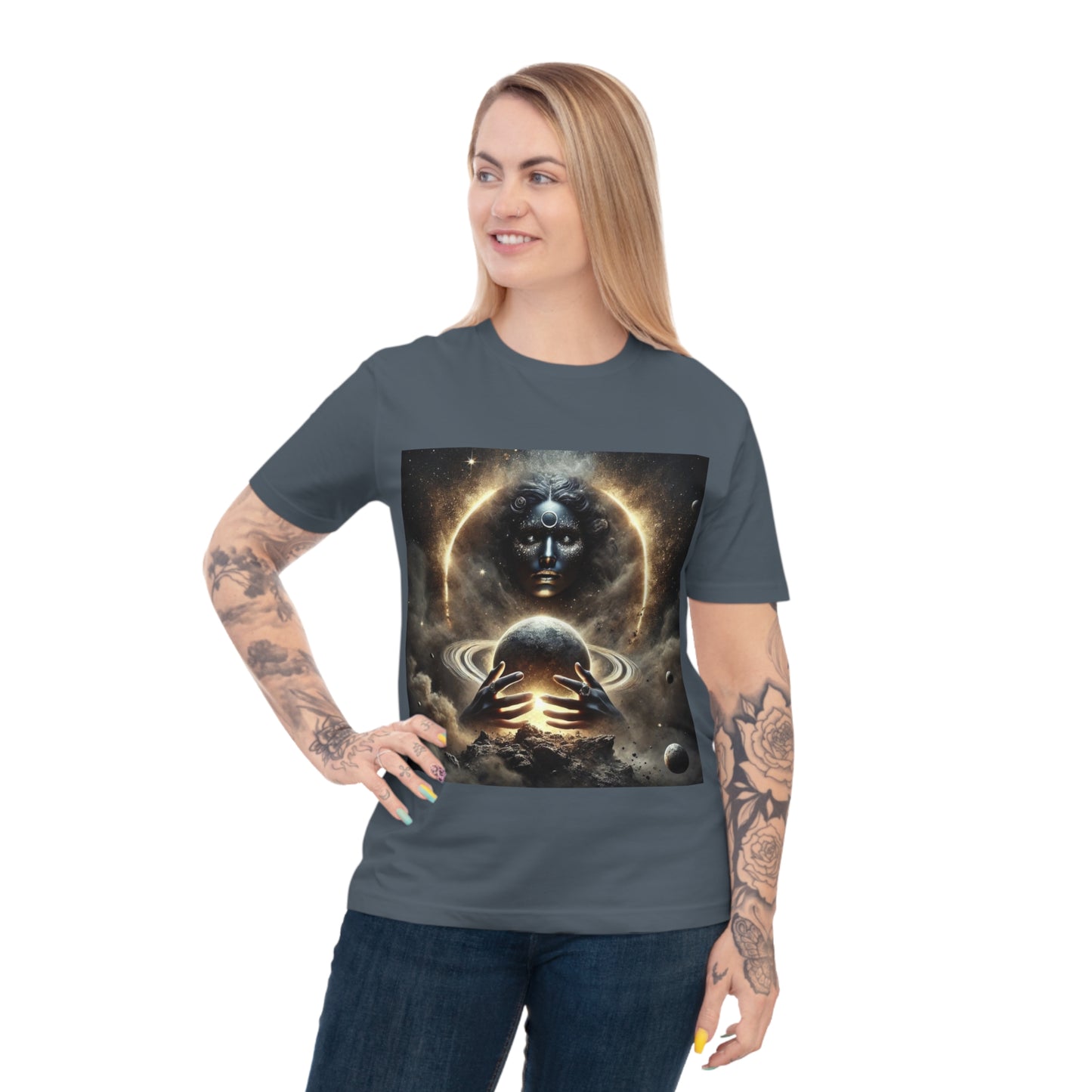 Cosmic Universe Unisex Classic Jersey T-Shirt, Space Art Tee, Astrology Shirt, Gift for Space Lovers, Celestial Graphic Tee