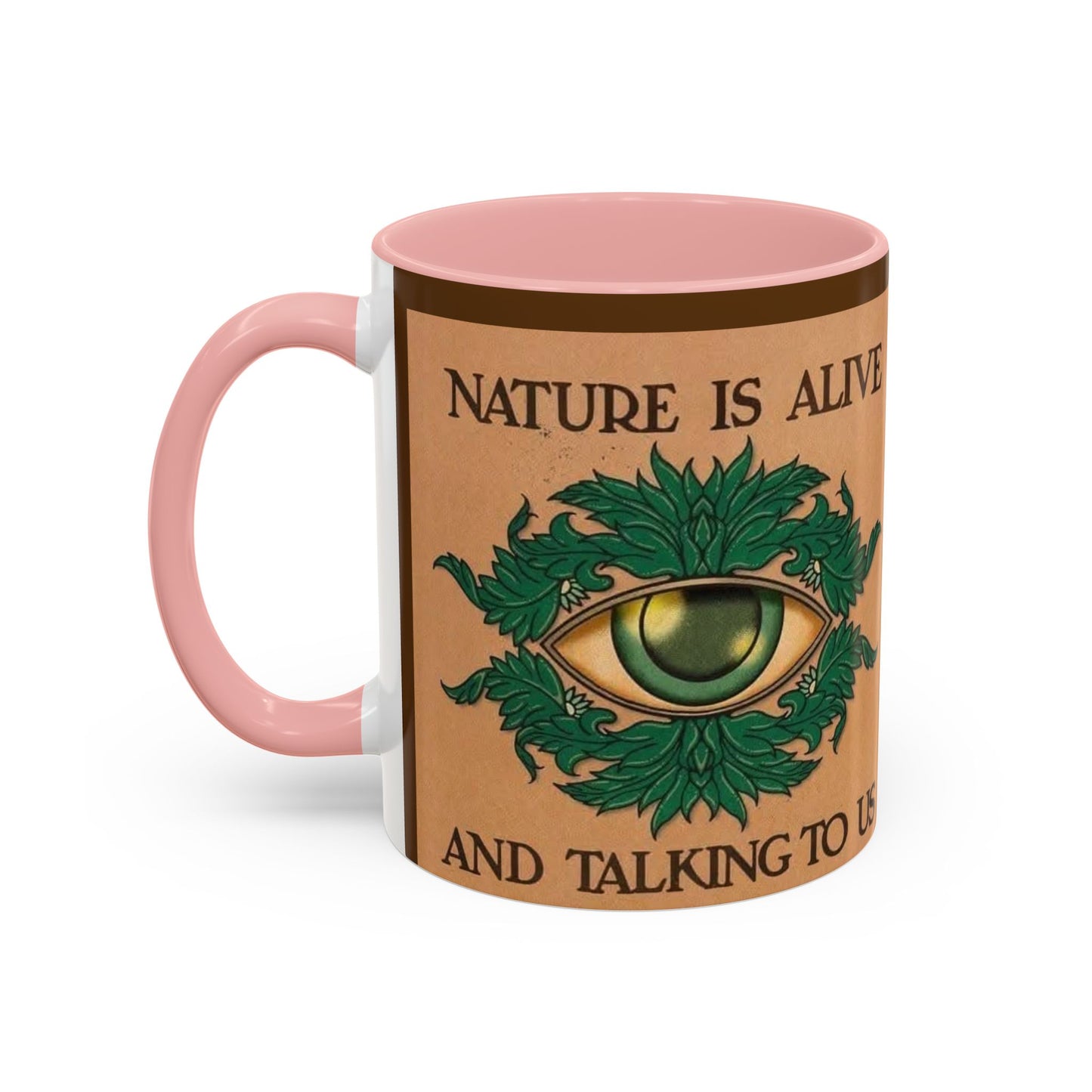 Nature-Inspired Accent Coffee Mug, Eco-Friendly Gift, Eye-Catching Design, Perfect for Nature Lovers, Meditation, Self-Care