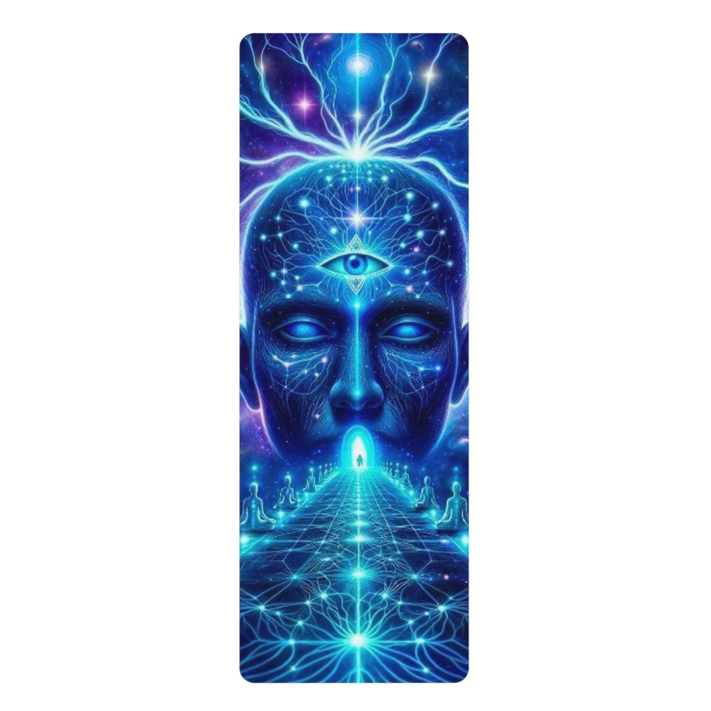 Mystical Rubber Yoga Mat with Third Eye Design | Ideal for Meditation & Yoga Practice