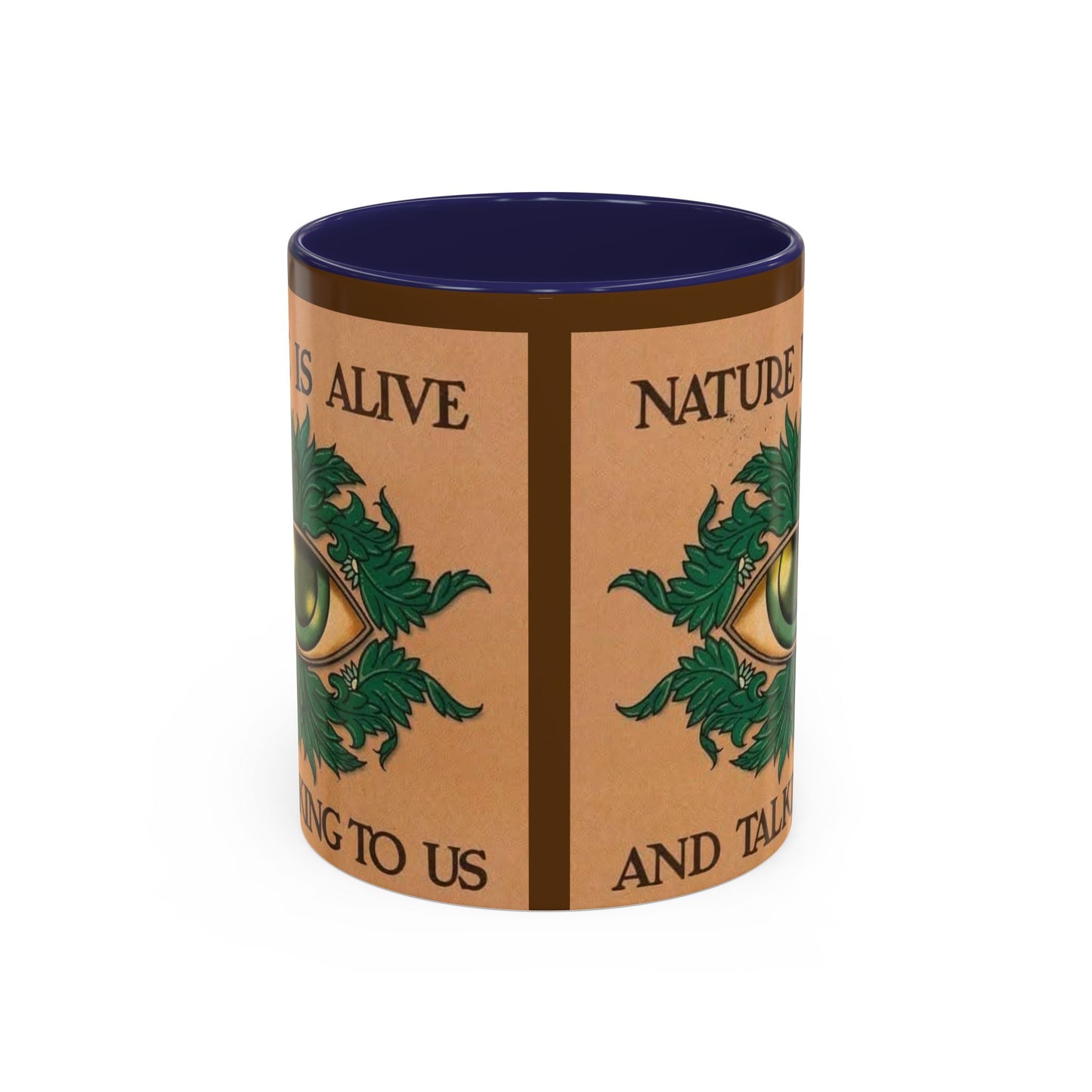 Nature-Inspired Accent Coffee Mug, Eco-Friendly Gift, Eye-Catching Design, Perfect for Nature Lovers, Meditation, Self-Care