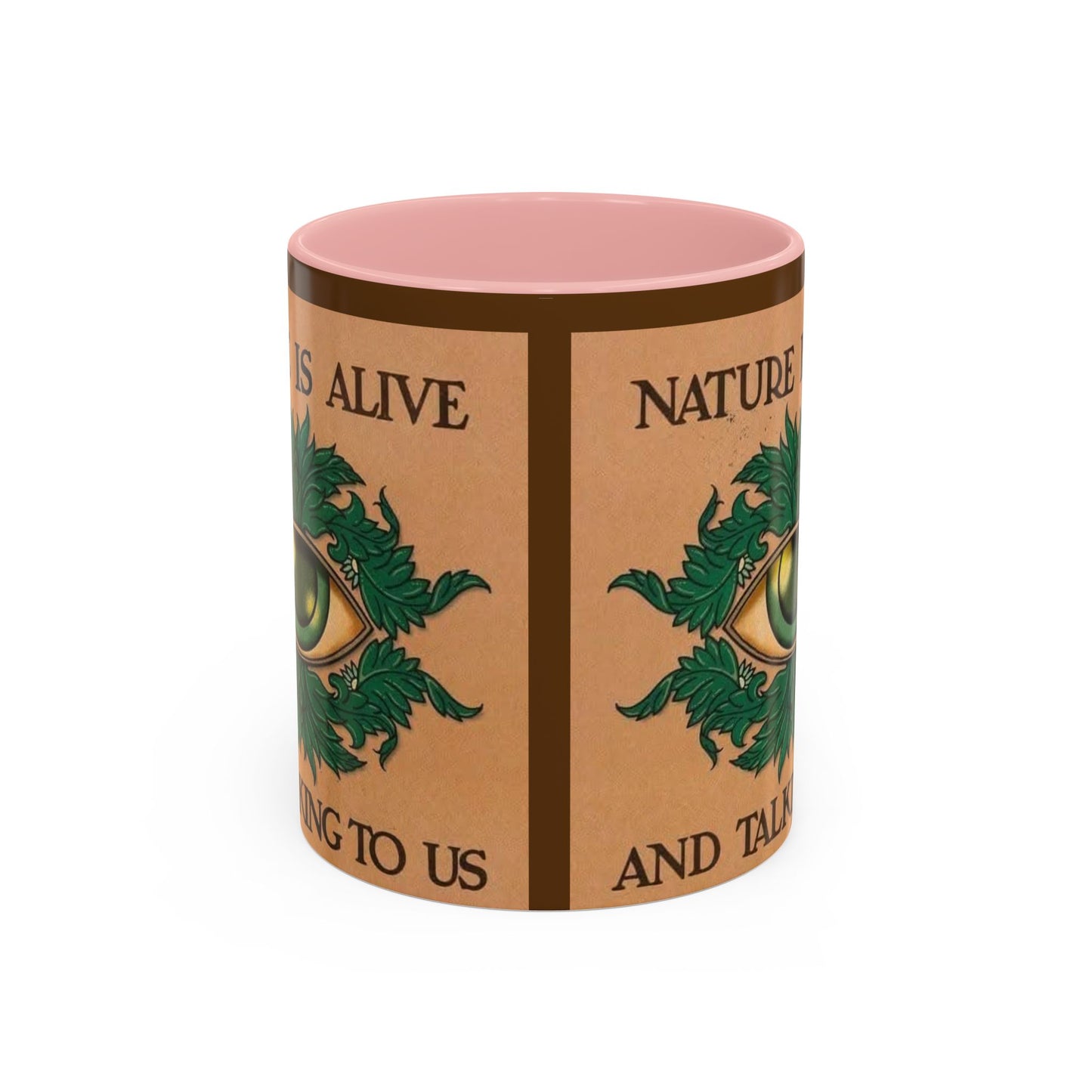 Nature-Inspired Accent Coffee Mug, Eco-Friendly Gift, Eye-Catching Design, Perfect for Nature Lovers, Meditation, Self-Care