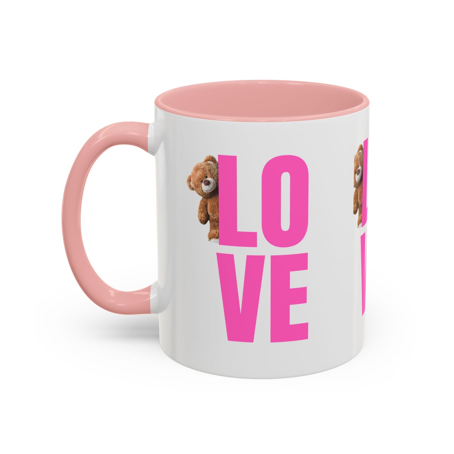 Cute Teddy Bear Love Mug - 11oz & 15oz Accent Coffee Cup