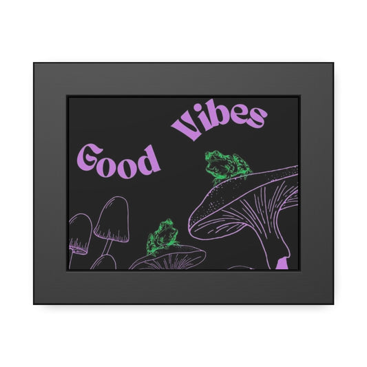 Good Vibes Framed Paper Poster - Chill Art for Home Decor