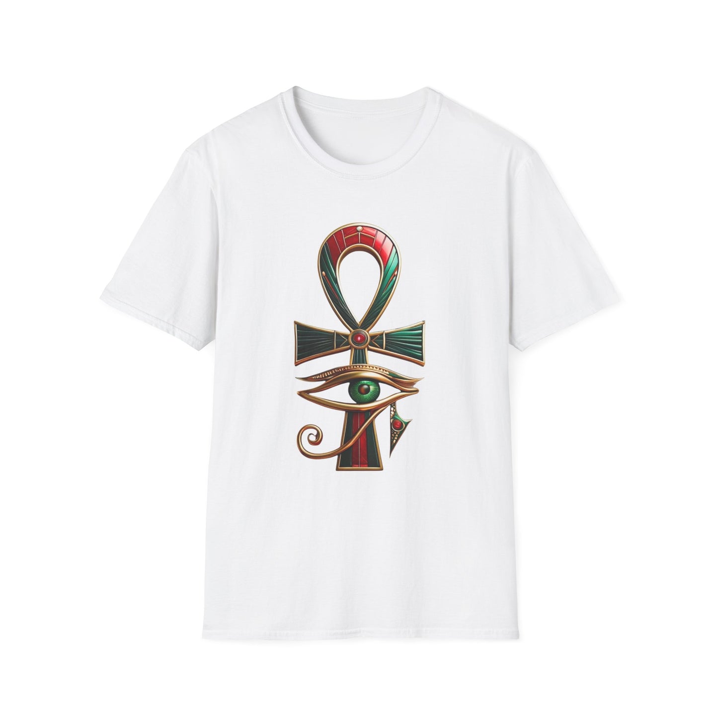 Egyptian Ankh Graphic T-Shirt, Unisex Tee, Bohemian Style Shirt, Gift for Him, Her, Spiritual Fashion, Festival Wear