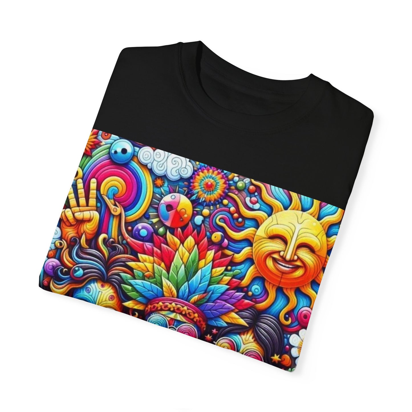 Vibrant Psychedelic Peace T-Shirt - Groovy Unisex Graphic Tee