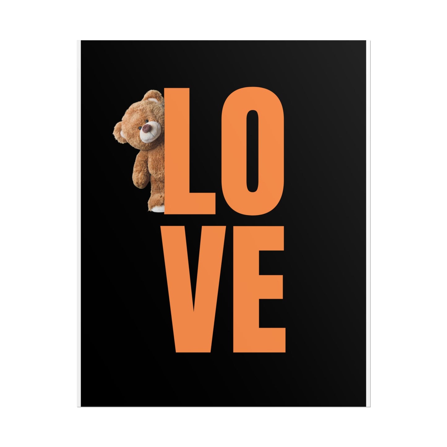 Cute Bear Love Rolled Poster - Perfect for Home Decor and Gifts