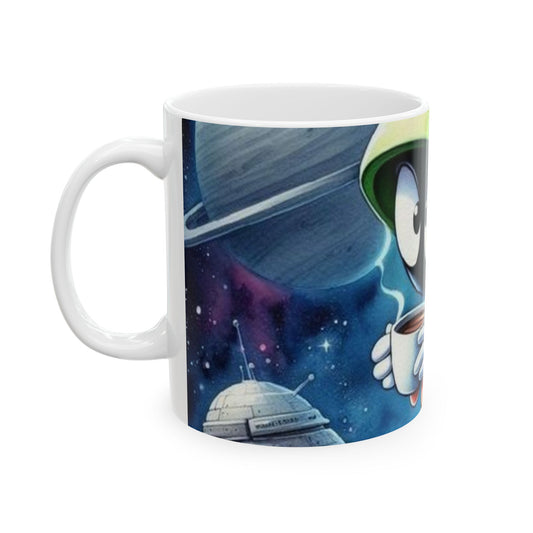 Martian Space Adventure Ceramic Mug - Perfect for Sci-Fi Lovers