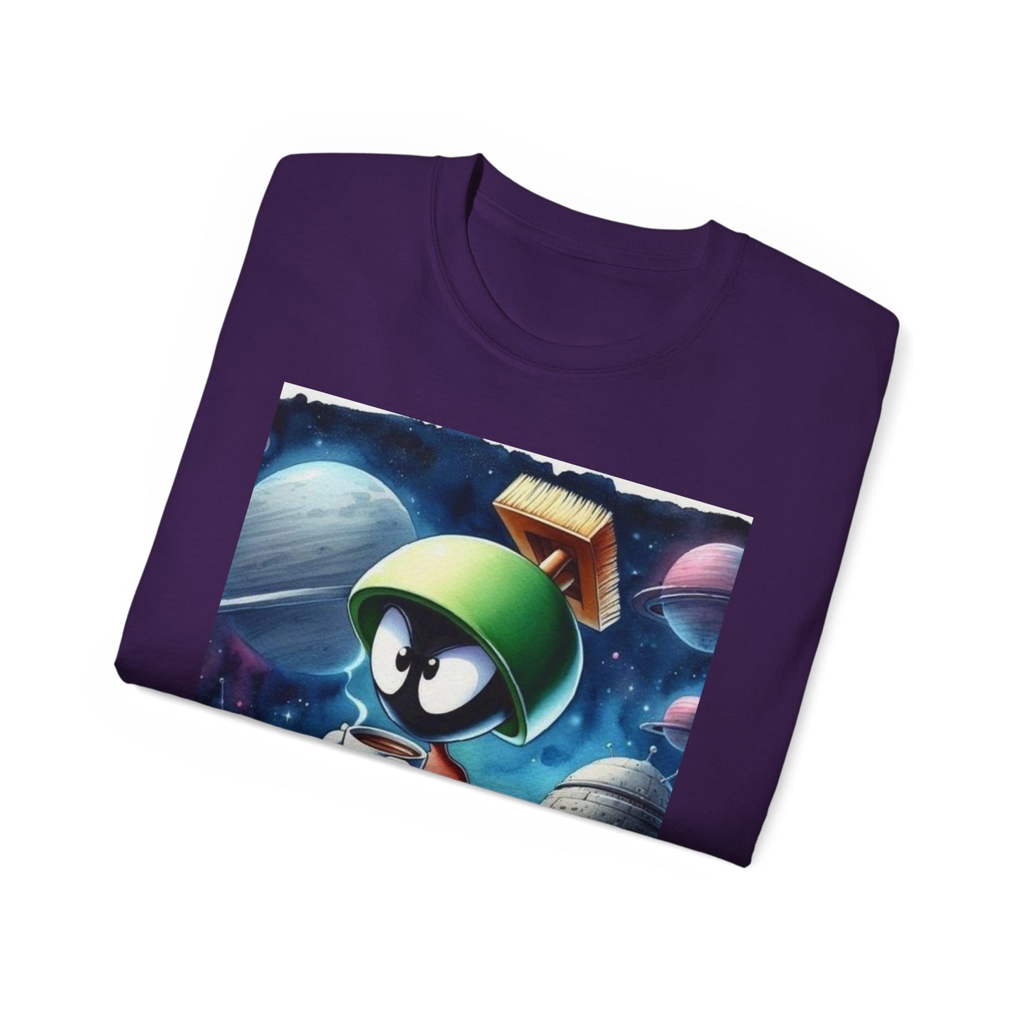 Retro Space Cat Tee - Unisex Ultra Cotton T-Shirt with Marvin the Martian Design