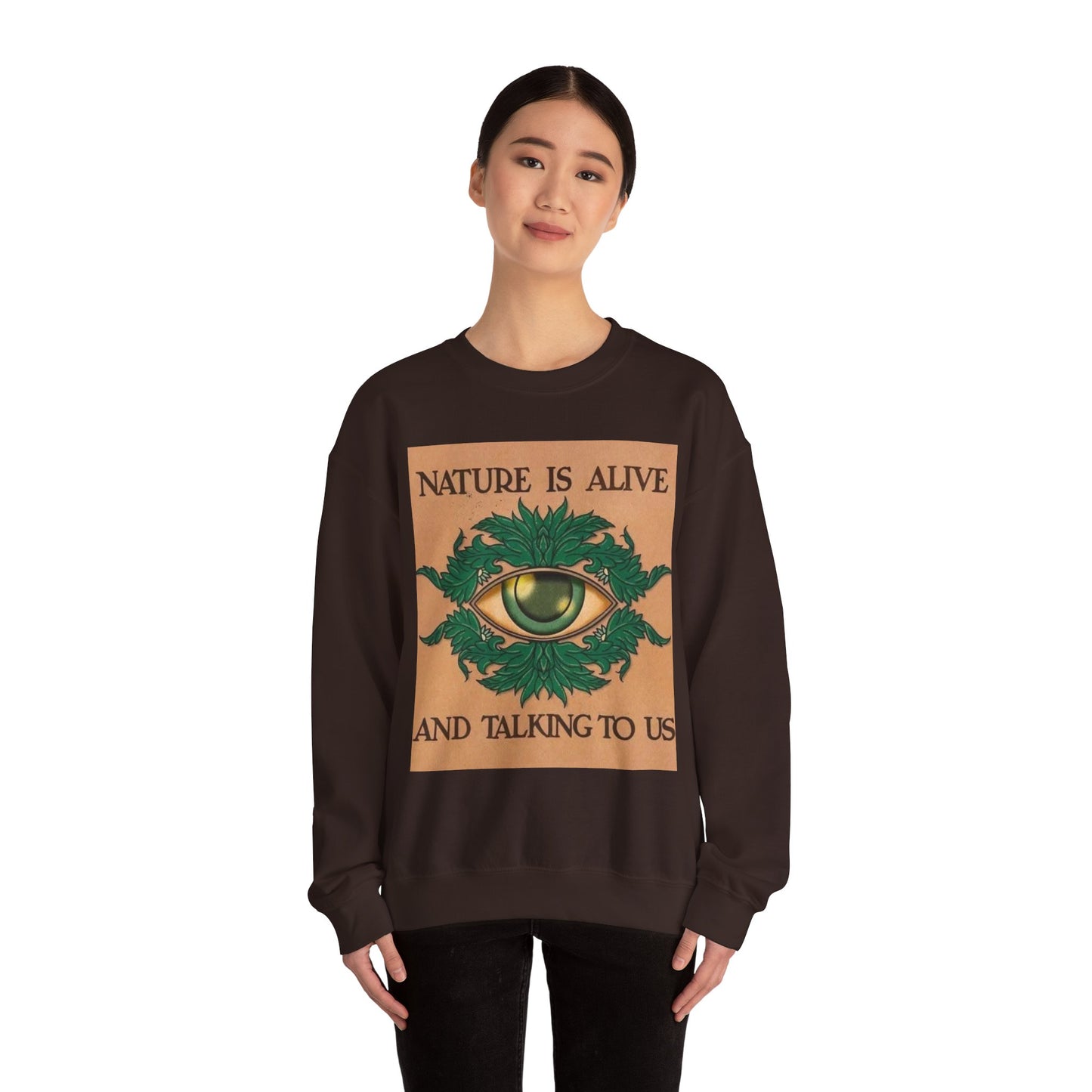 Nature Talk Crewneck Sweatshirt - Outdoor Lover, Earth Day Gift, Wilderness Apparel, Hiking Top, Eco-Friendly Jumper