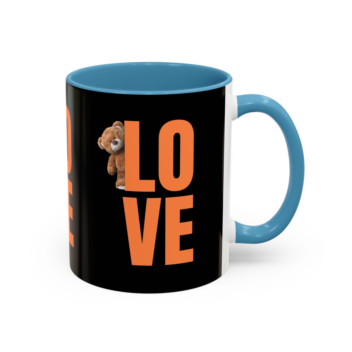 Love Bear Accent Coffee Mug - Cute 11oz & 15oz Gift for Friends & Family