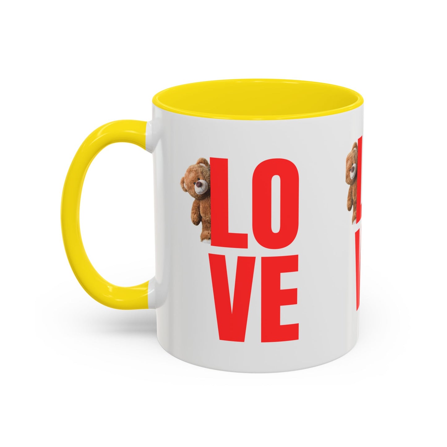 Personalized Love Teddy Bear Coffee Mug - Perfect Gift for Valentine's Day & Special Occasions