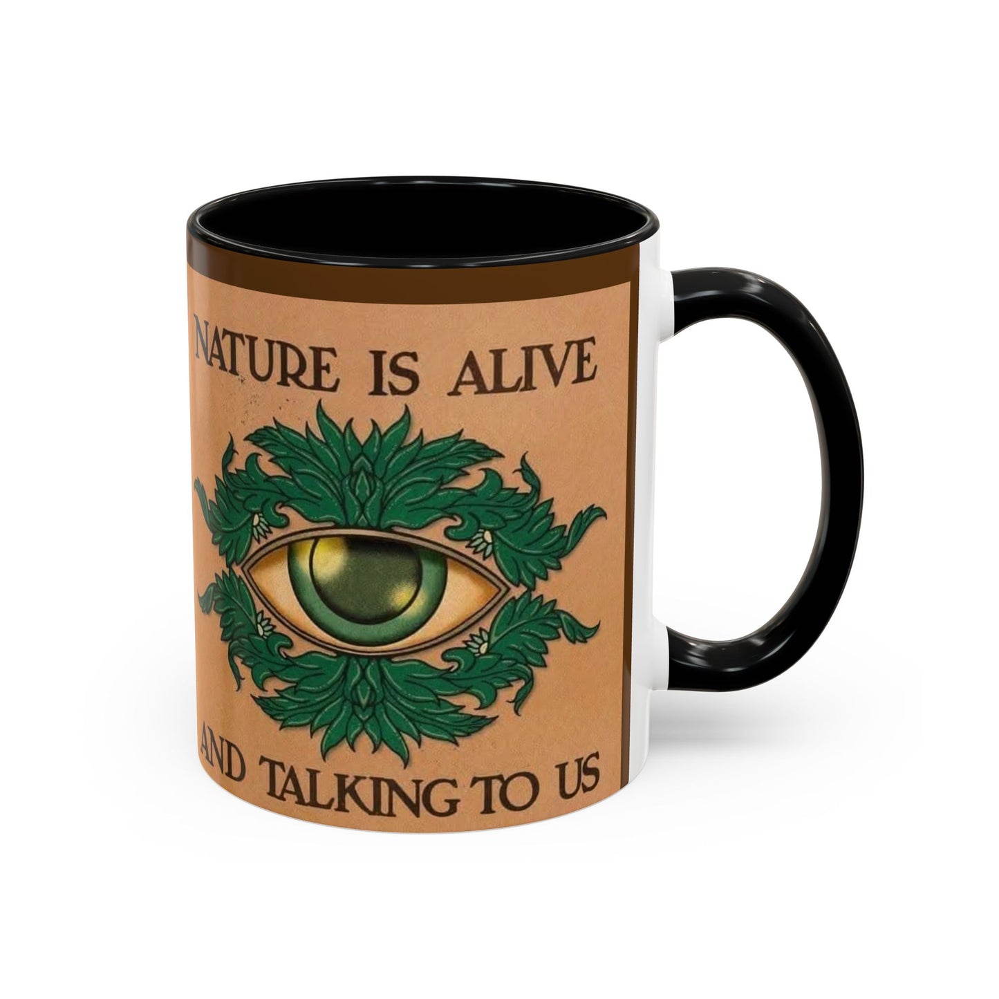 Nature-Inspired Accent Coffee Mug, Eco-Friendly Gift, Eye-Catching Design, Perfect for Nature Lovers, Meditation, Self-Care