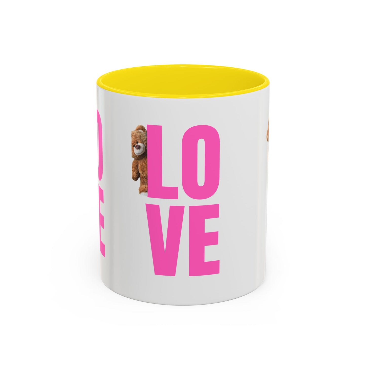 Cute Teddy Bear Love Mug - 11oz & 15oz Accent Coffee Cup