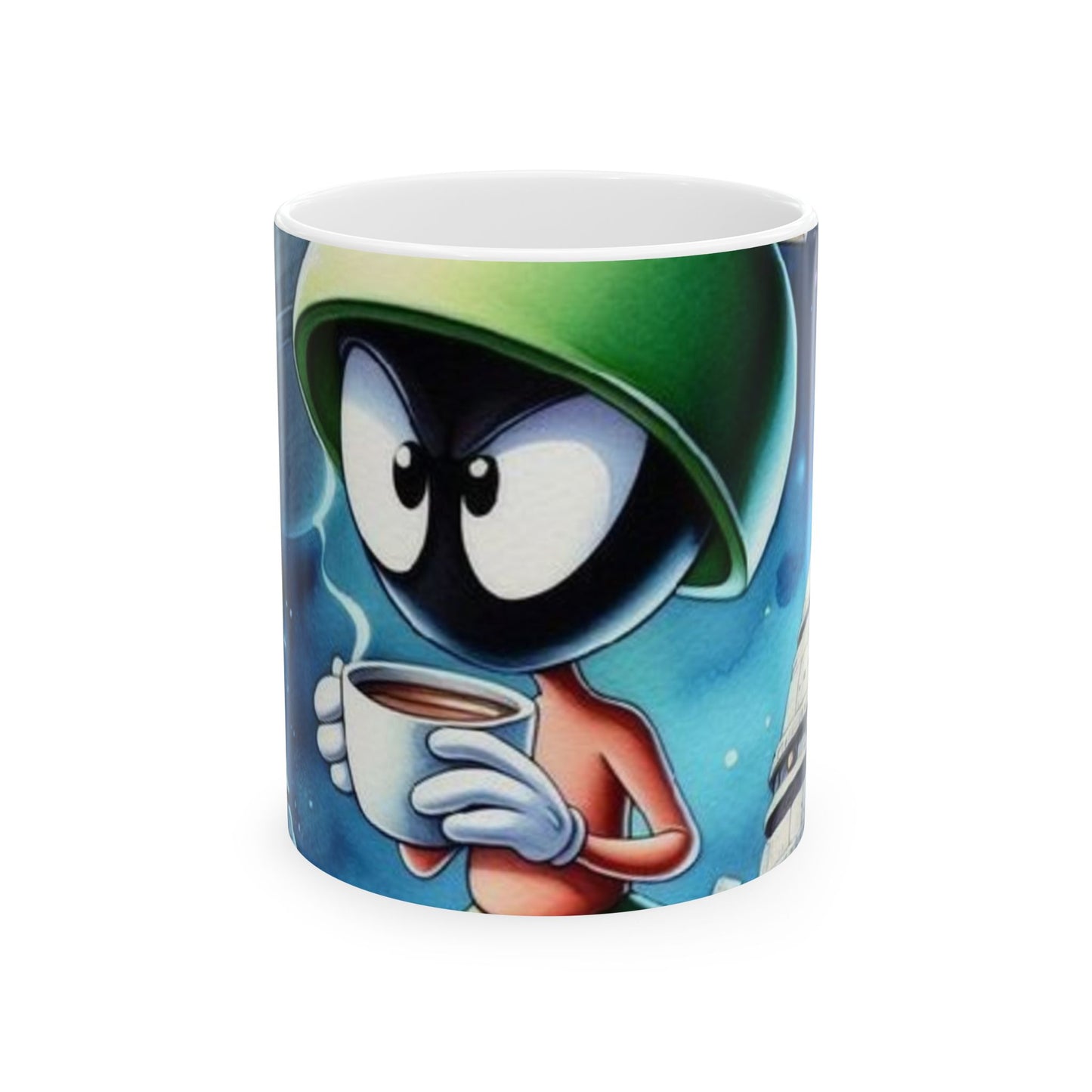 Martian Space Adventure Ceramic Mug - Perfect for Sci-Fi Lovers