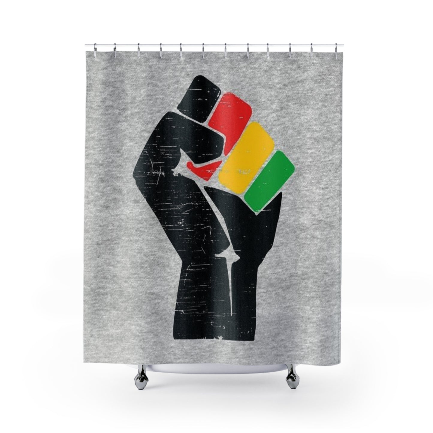 Empowerment Fist Shower Curtain - Bold Statement Decor for Home & Events