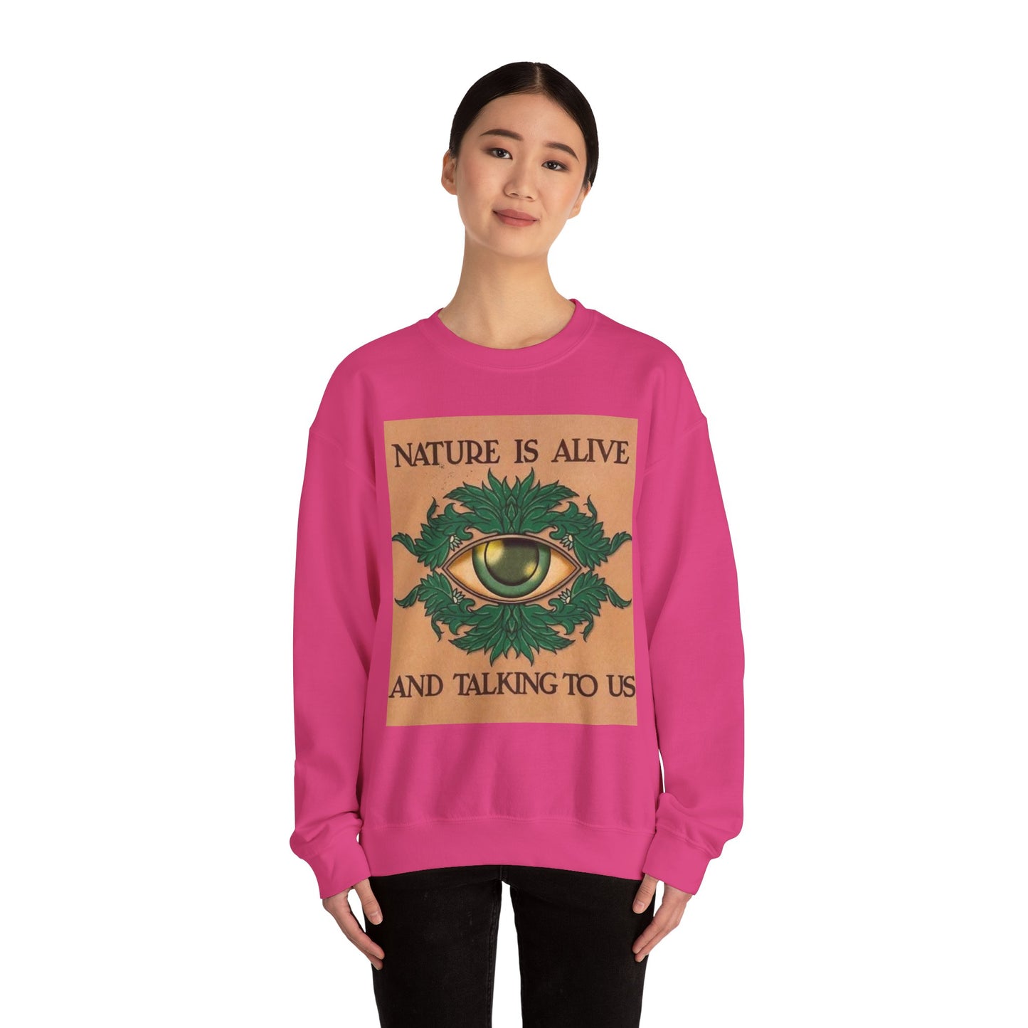 Nature Talk Crewneck Sweatshirt - Outdoor Lover, Earth Day Gift, Wilderness Apparel, Hiking Top, Eco-Friendly Jumper