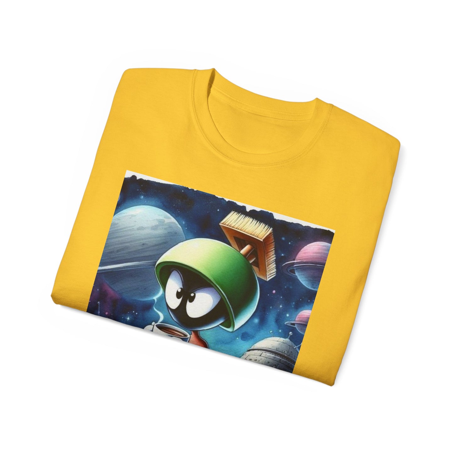 Retro Space Cat Tee - Unisex Ultra Cotton T-Shirt with Marvin the Martian Design