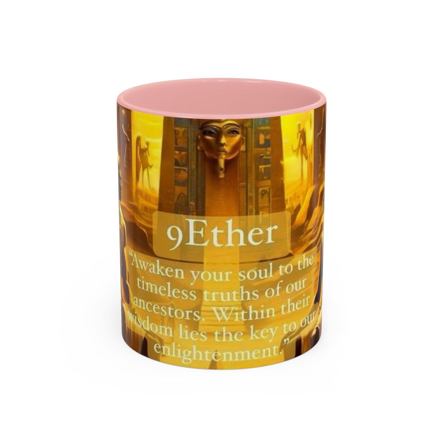 Mug 9 Ether Design, Ceramic Tea Cup, Afrocentric Drinkware, Meditation Coffee Mug, Melanin Magic Gift, Ethnic Kitchen Decor