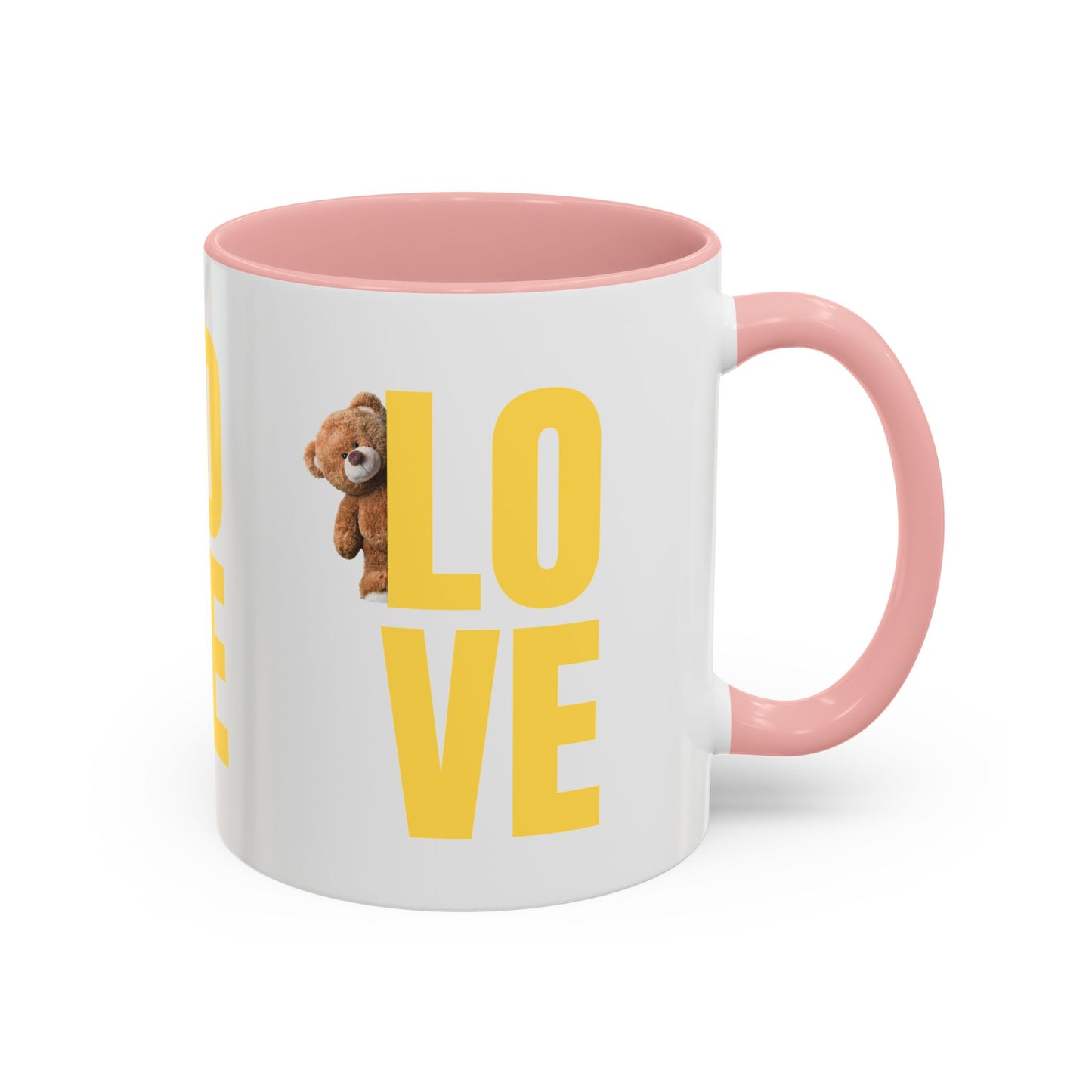 Love Bear Accent Coffee Mug - Perfect for Gifting on Holidays and Celebrations