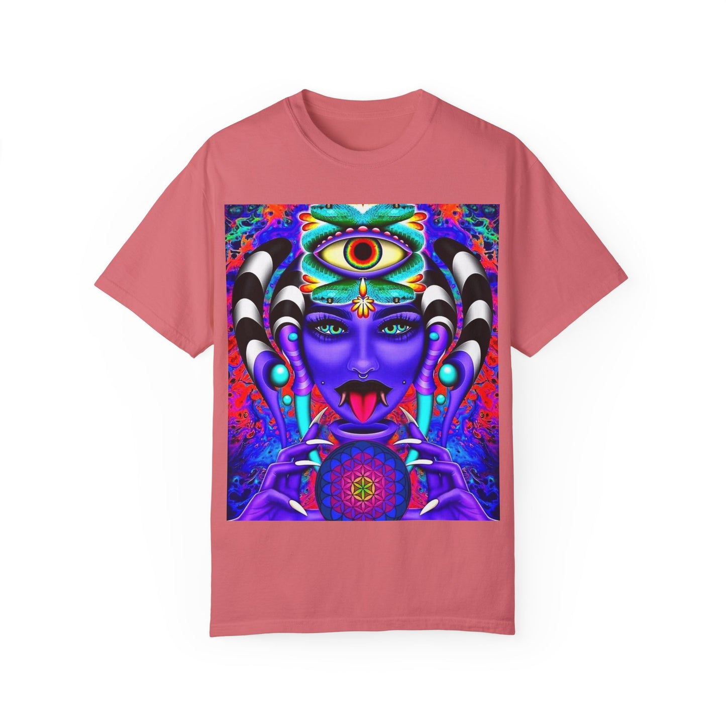 Psychedelic Goddess Unisex T-Shirt - Colorful Spiritual Art Tee