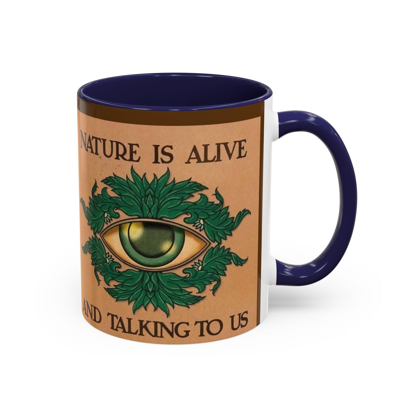 Nature-Inspired Accent Coffee Mug, Eco-Friendly Gift, Eye-Catching Design, Perfect for Nature Lovers, Meditation, Self-Care