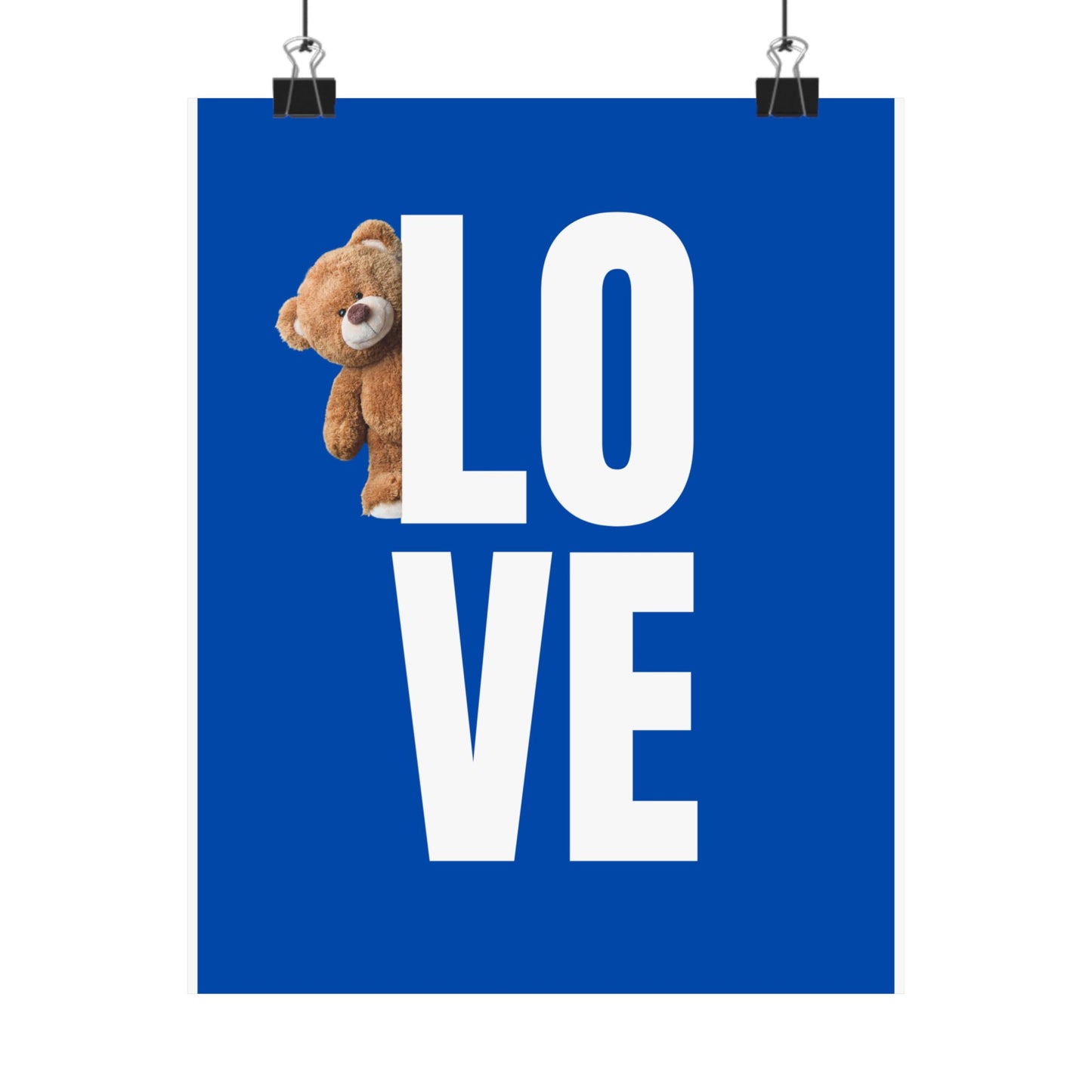 Love Bear Matte Vertical Poster - Cute Wall Art for Home Decor