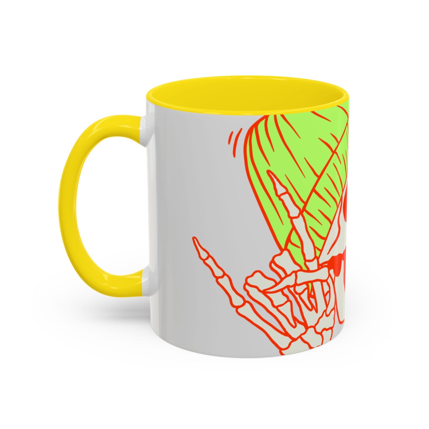 Bright Skull Coffee Mug - Coffee is Life, Cool Mug, Unique Gift, Colorful Drinkware, Goth Aesthetic, Halloween, Everyday Use