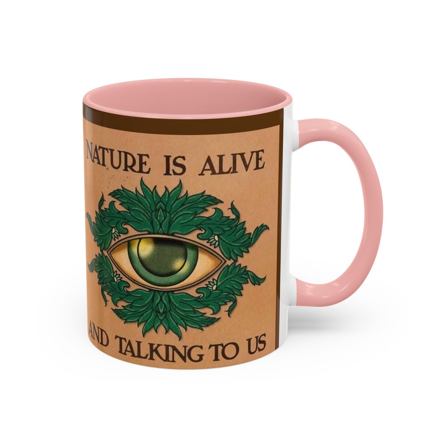 Nature-Inspired Accent Coffee Mug, Eco-Friendly Gift, Eye-Catching Design, Perfect for Nature Lovers, Meditation, Self-Care