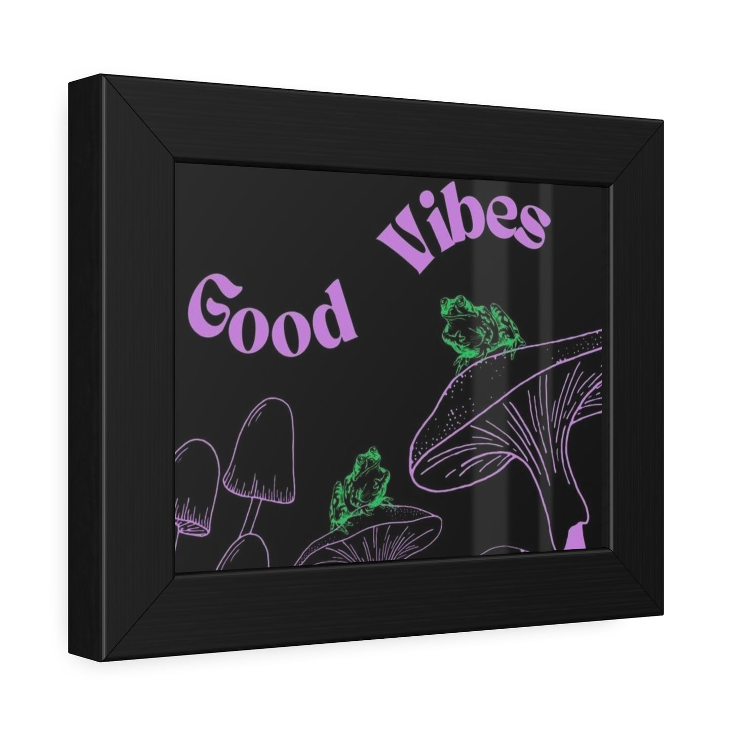 Good Vibes Framed Paper Poster - Chill Art for Home Decor