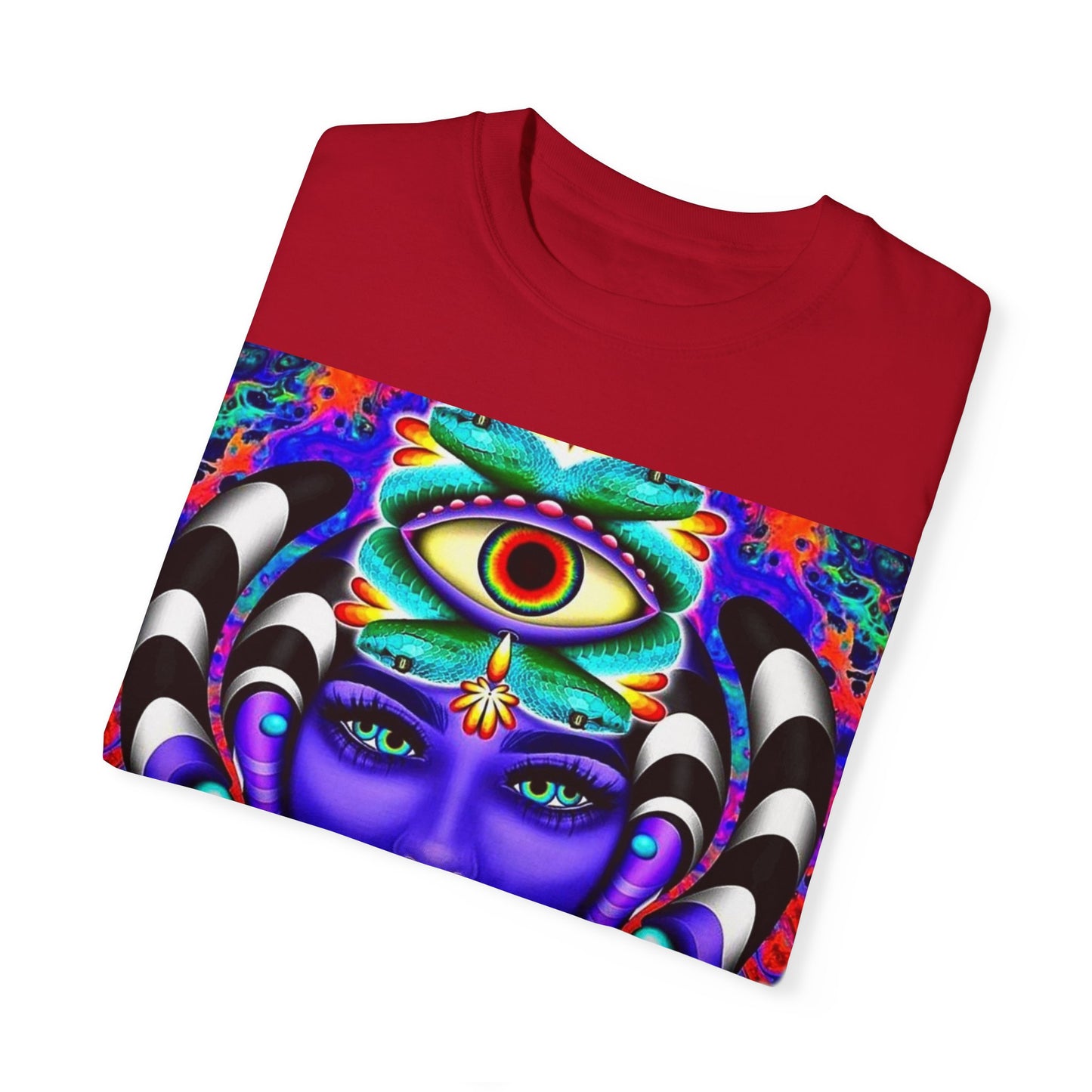 Psychedelic Goddess Unisex T-Shirt - Colorful Spiritual Art Tee