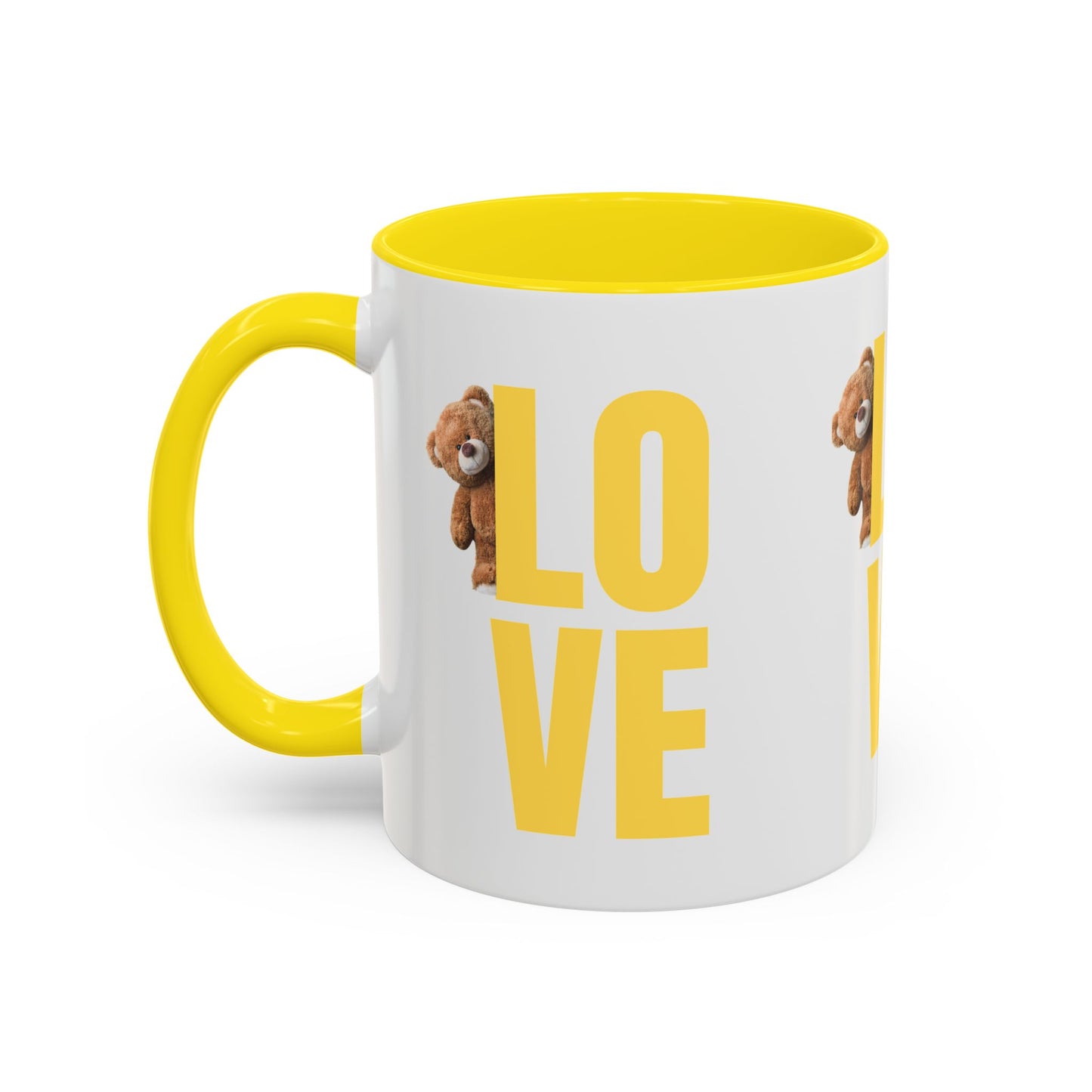 Love Bear Accent Coffee Mug - Perfect for Gifting on Holidays and Celebrations