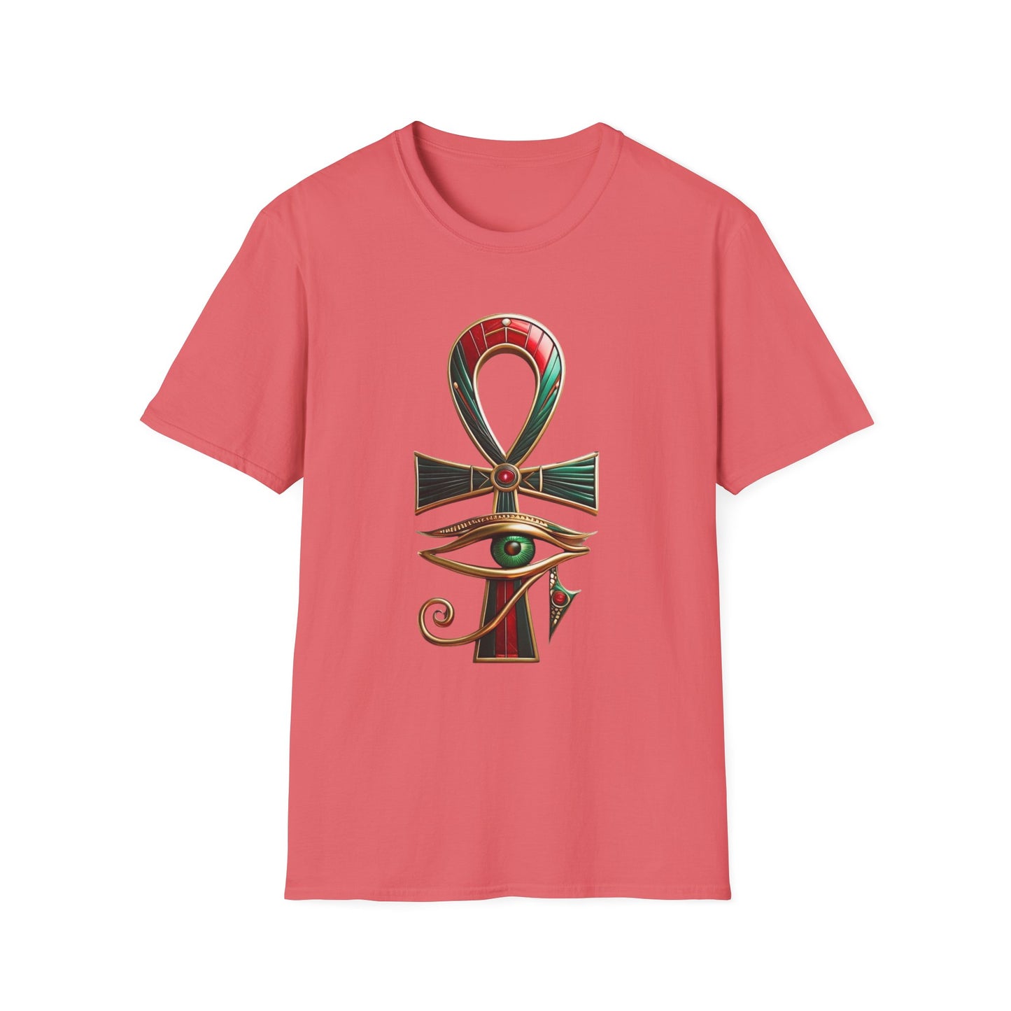 Egyptian Ankh Graphic T-Shirt, Unisex Tee, Bohemian Style Shirt, Gift for Him, Her, Spiritual Fashion, Festival Wear