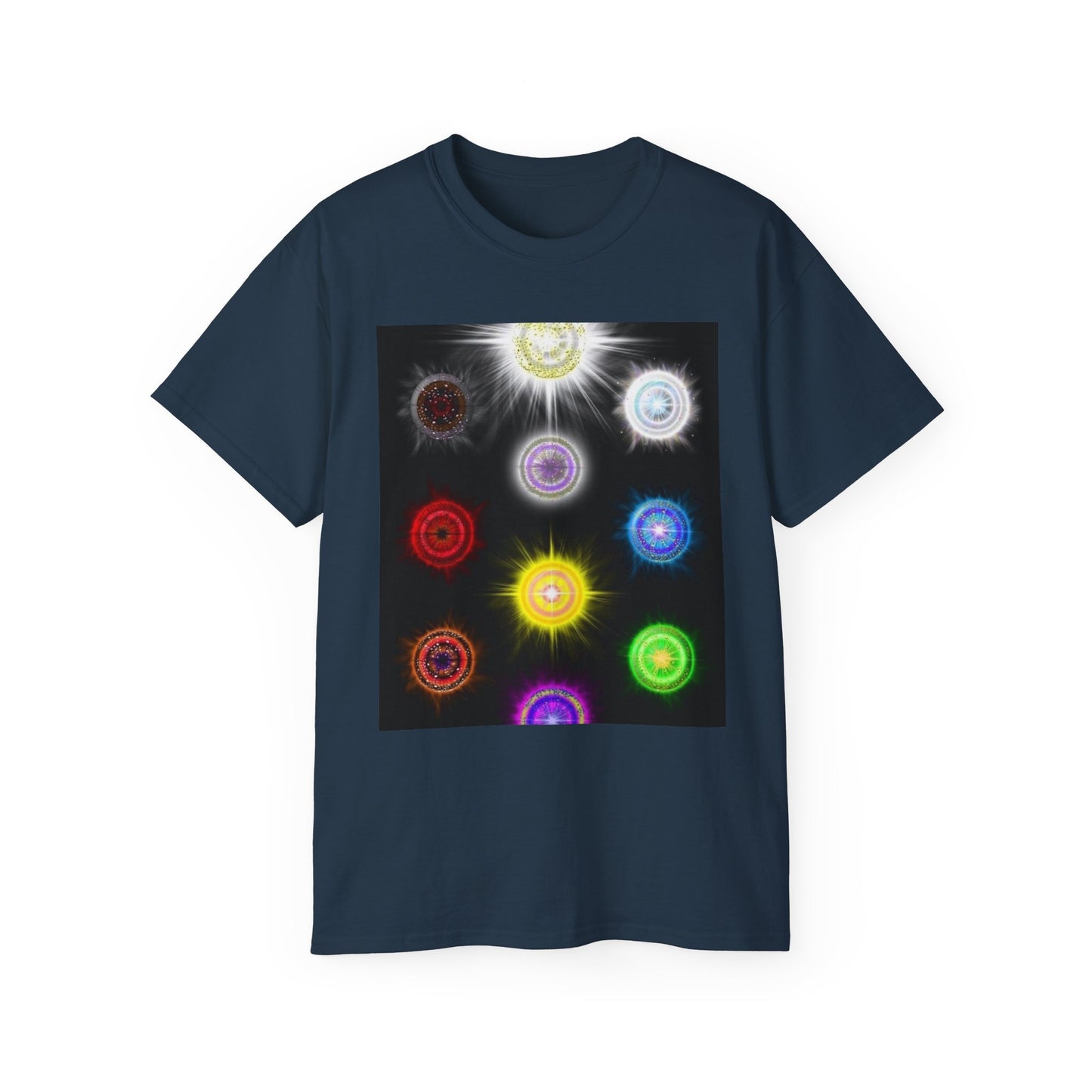 Chakra Energy Graphic Tee | Spiritual Apparel, Yoga Gift, Meditation Shirt, Colorful Unisex Wear, Gifts for Her & Him