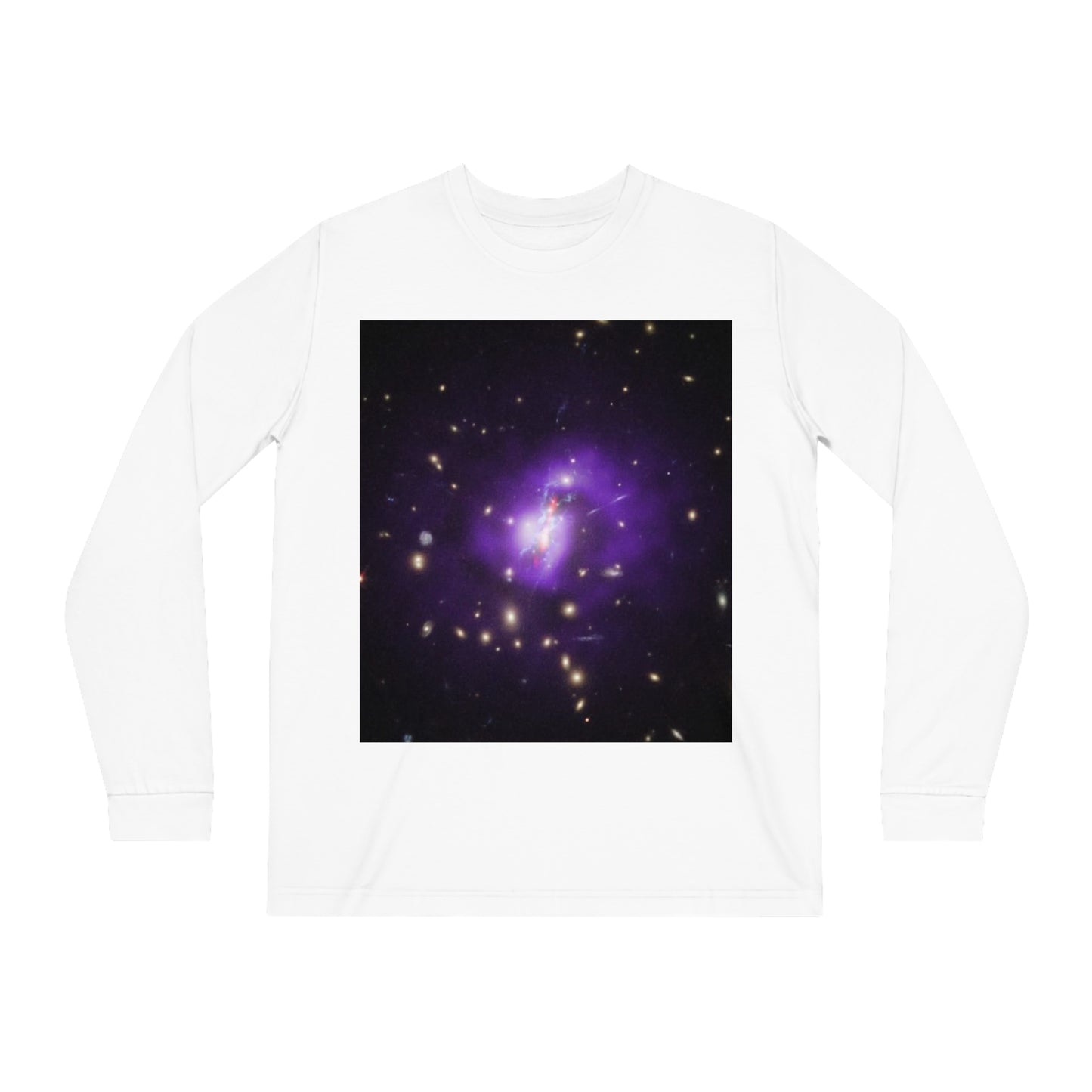 Galaxy-Inspired Organic Long Sleeve Tee, Cosmic Art Shirt, Space Lover Gift, Unisex Graphic Tee, Trendy Sustainable Fashion